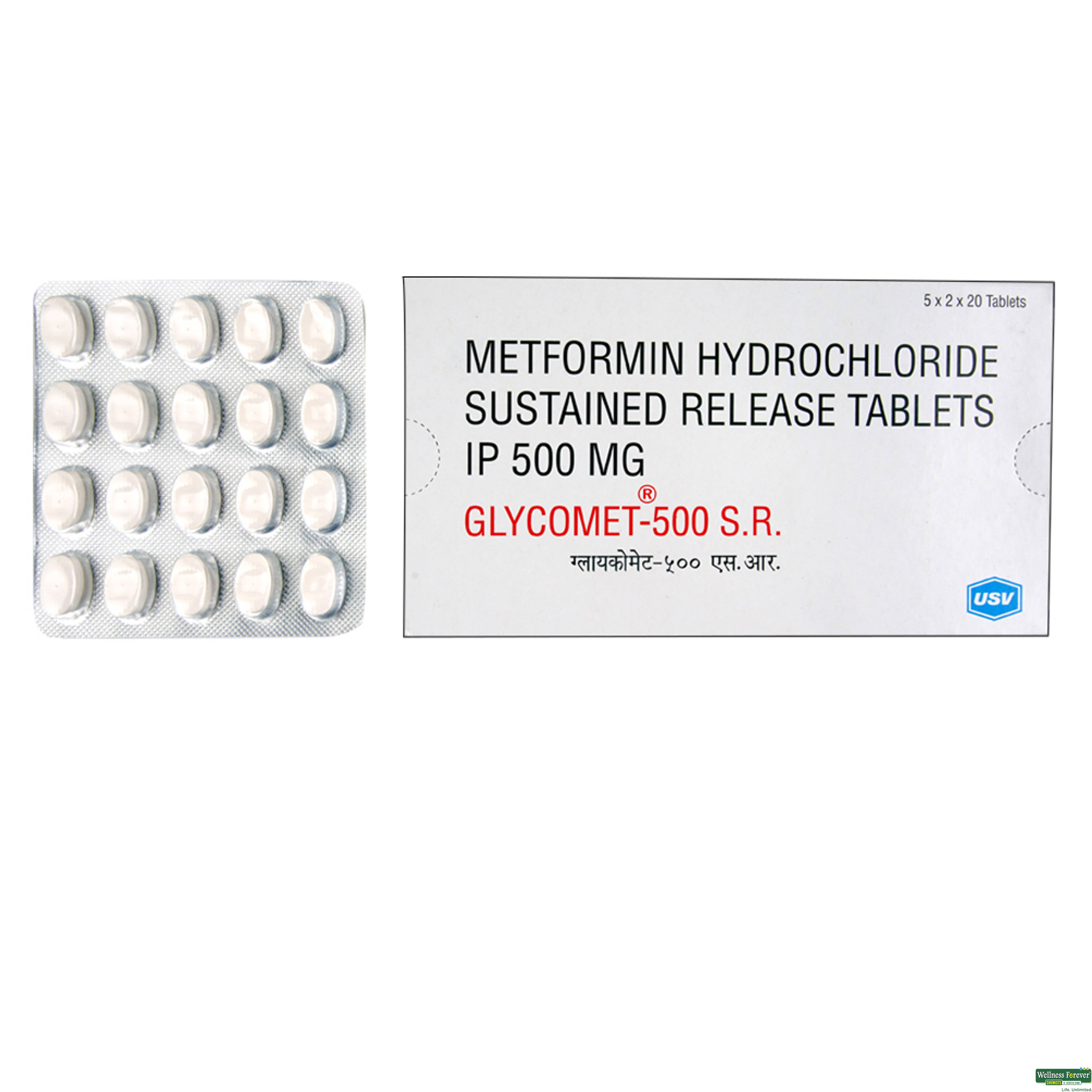 GLYCOMET-SR 500MG 20TAB-image