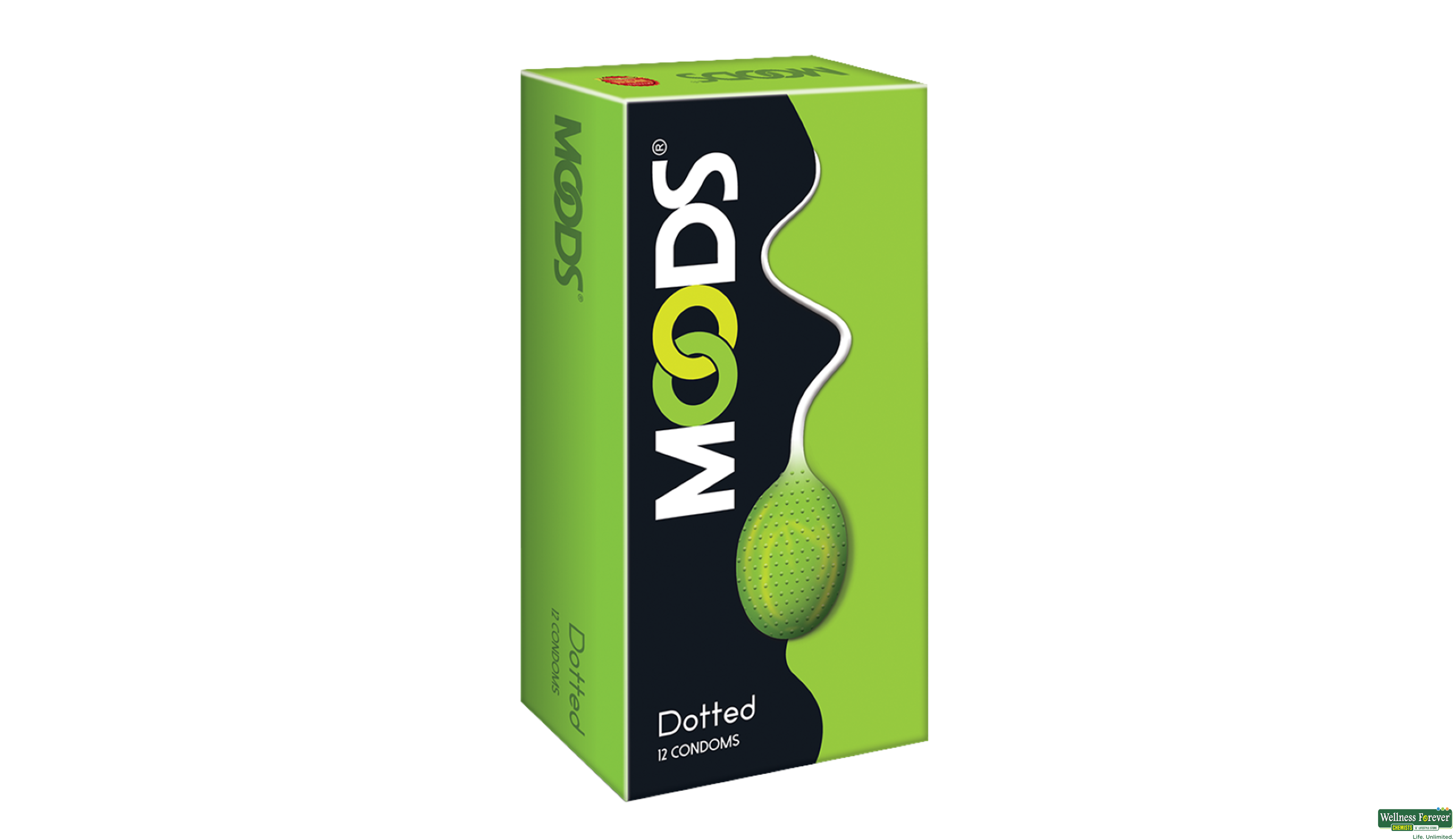 MOODS CONDOM PANACHE DOTTED 12PC- 1, 12PC, 