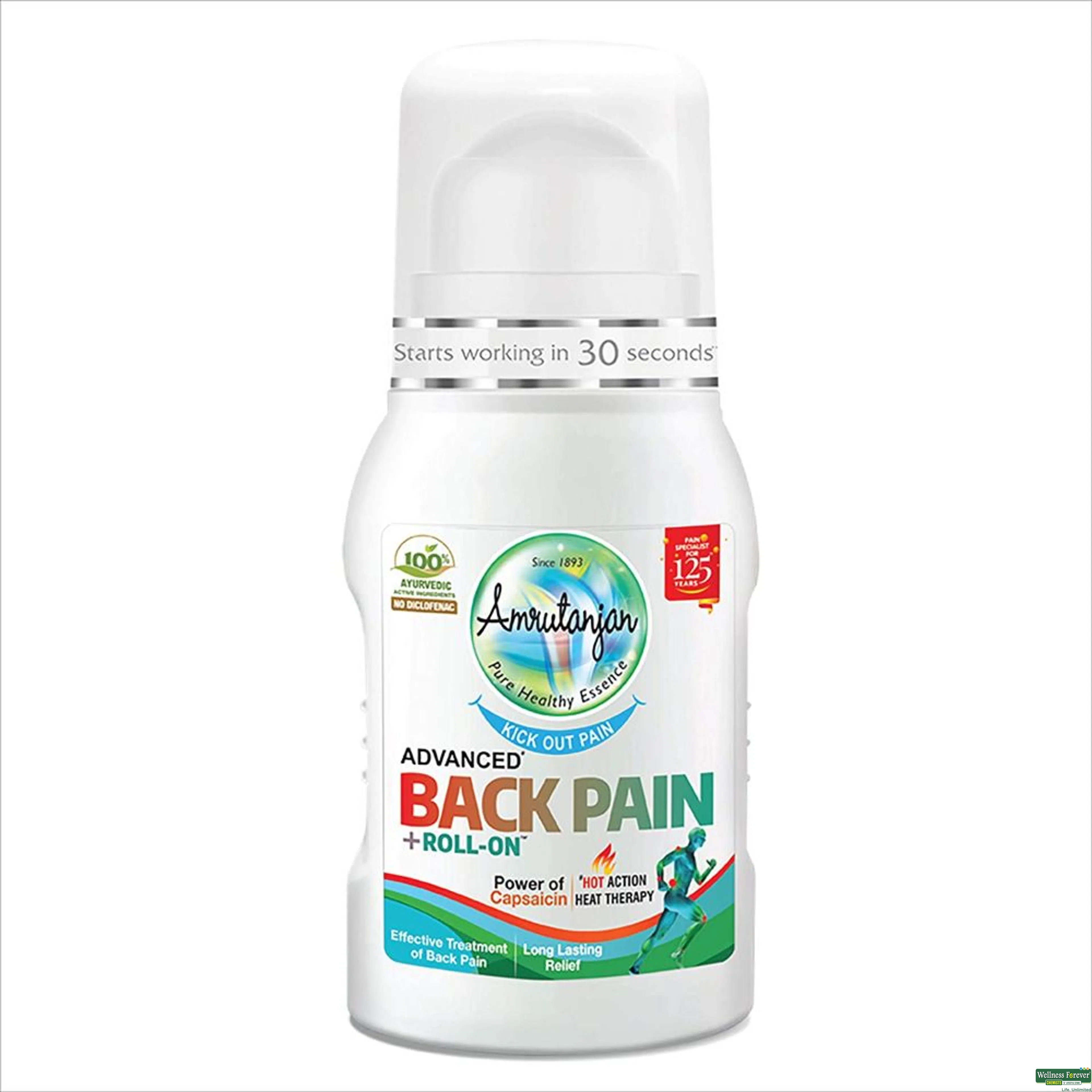 AMRUTANJAN ROLL ON BACK PAIN 50ML-image