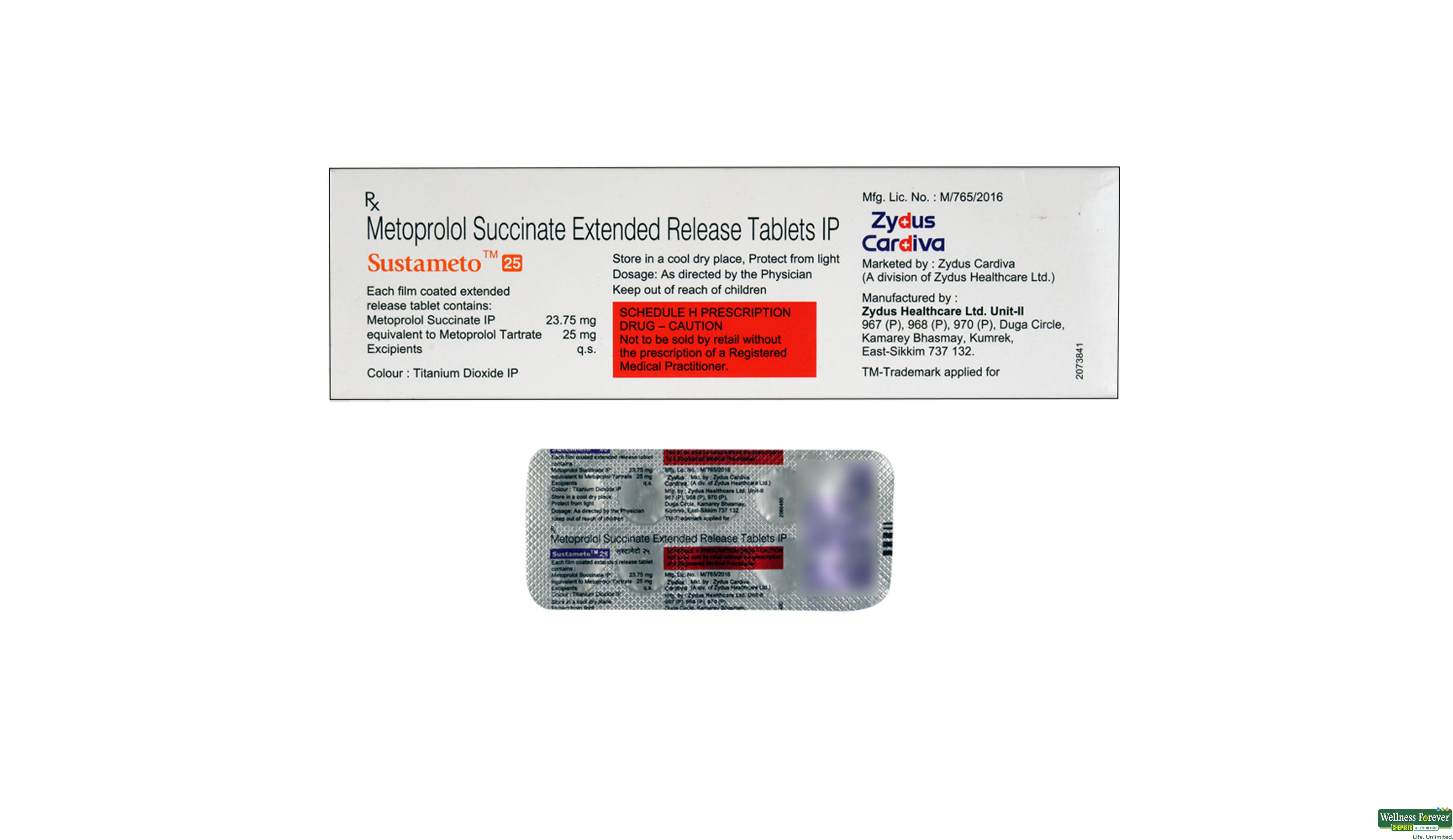 SUSTAMETO 25MG 10TAB- 2, 10TAB, 