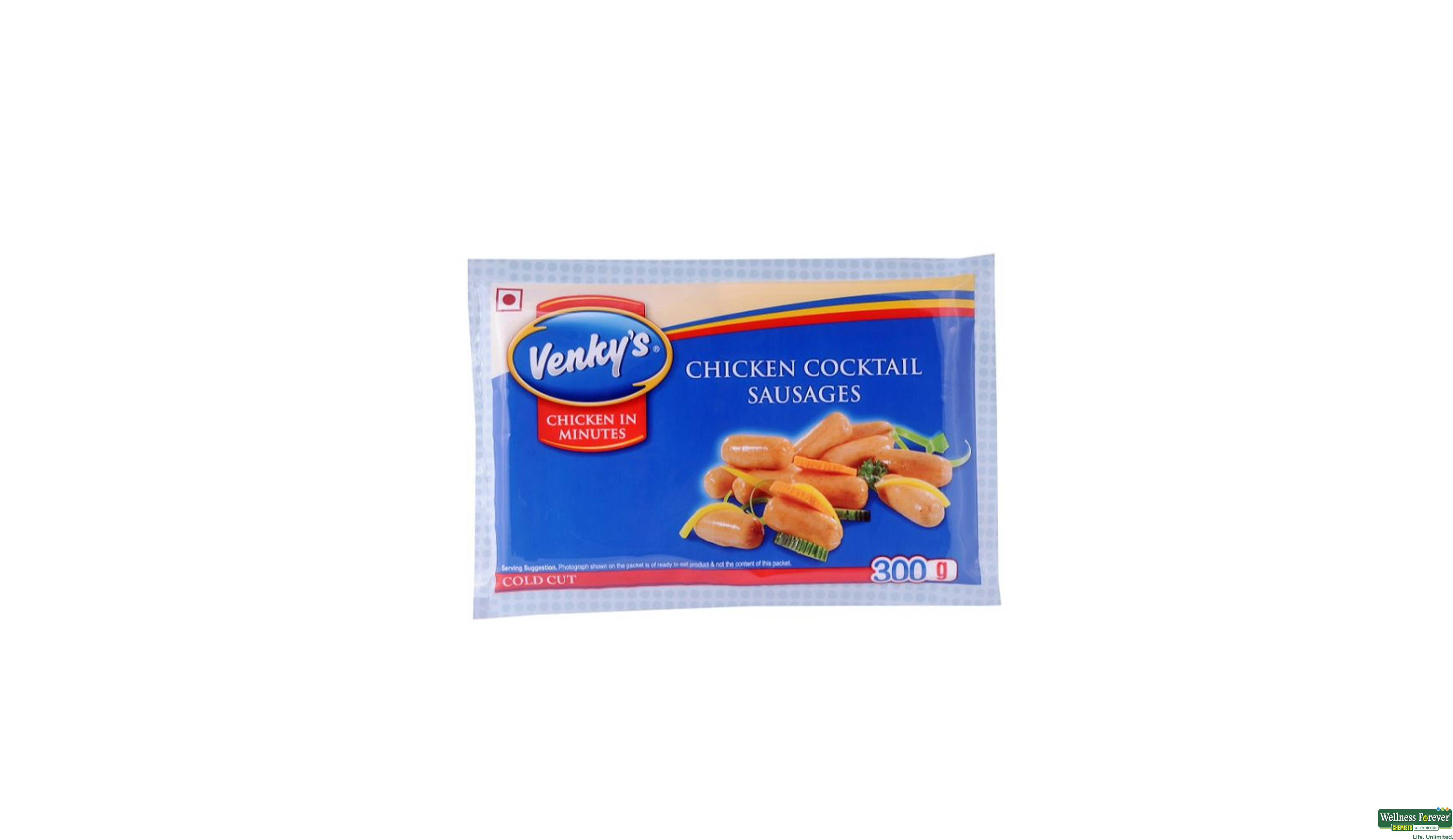 VENKYS CHI COCKTAIL SAUSAGES 300GM- 1, 300GM, null