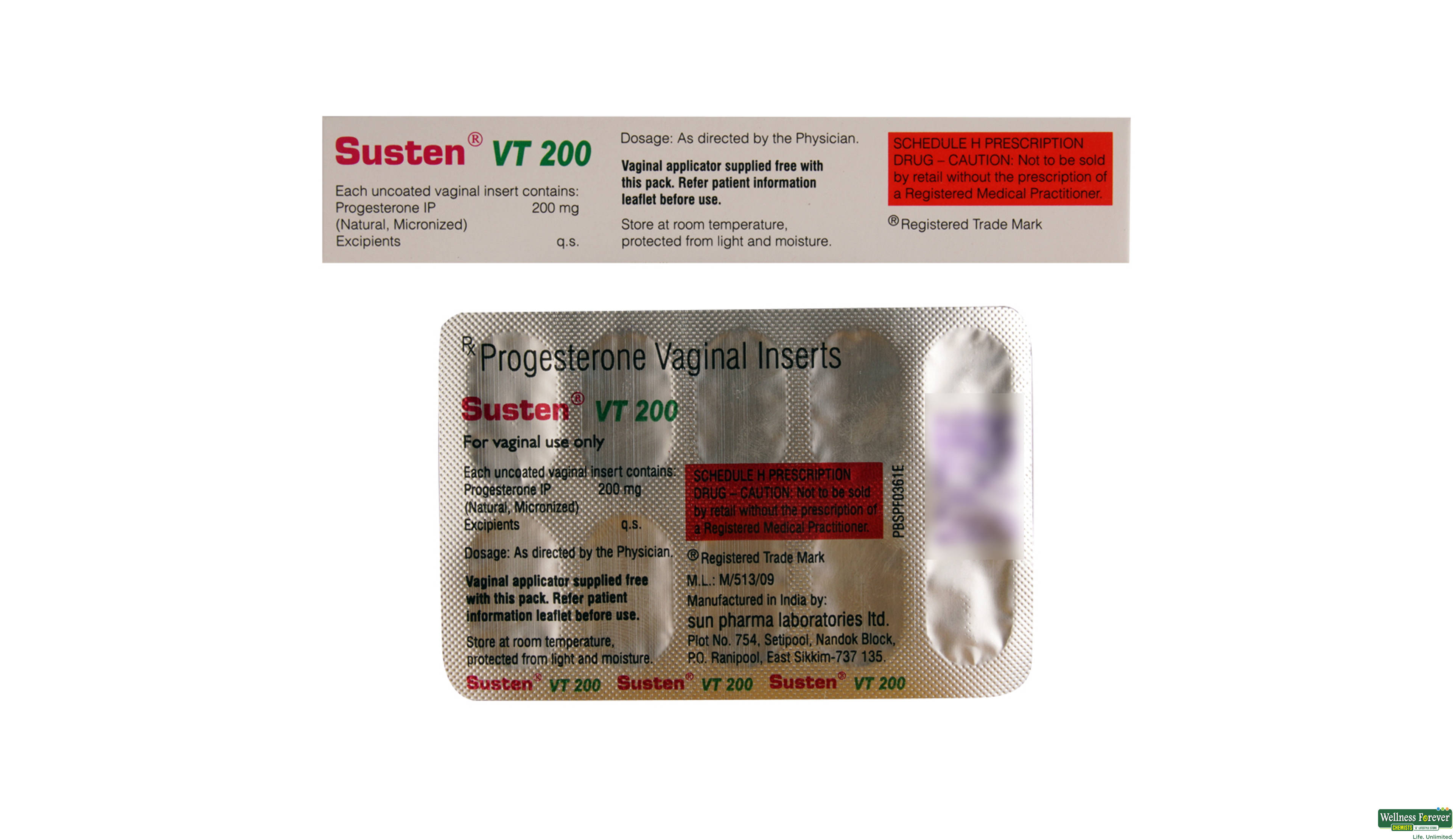 SUSTEN-VT 200MG 10TAB- 2, 10TAB, 