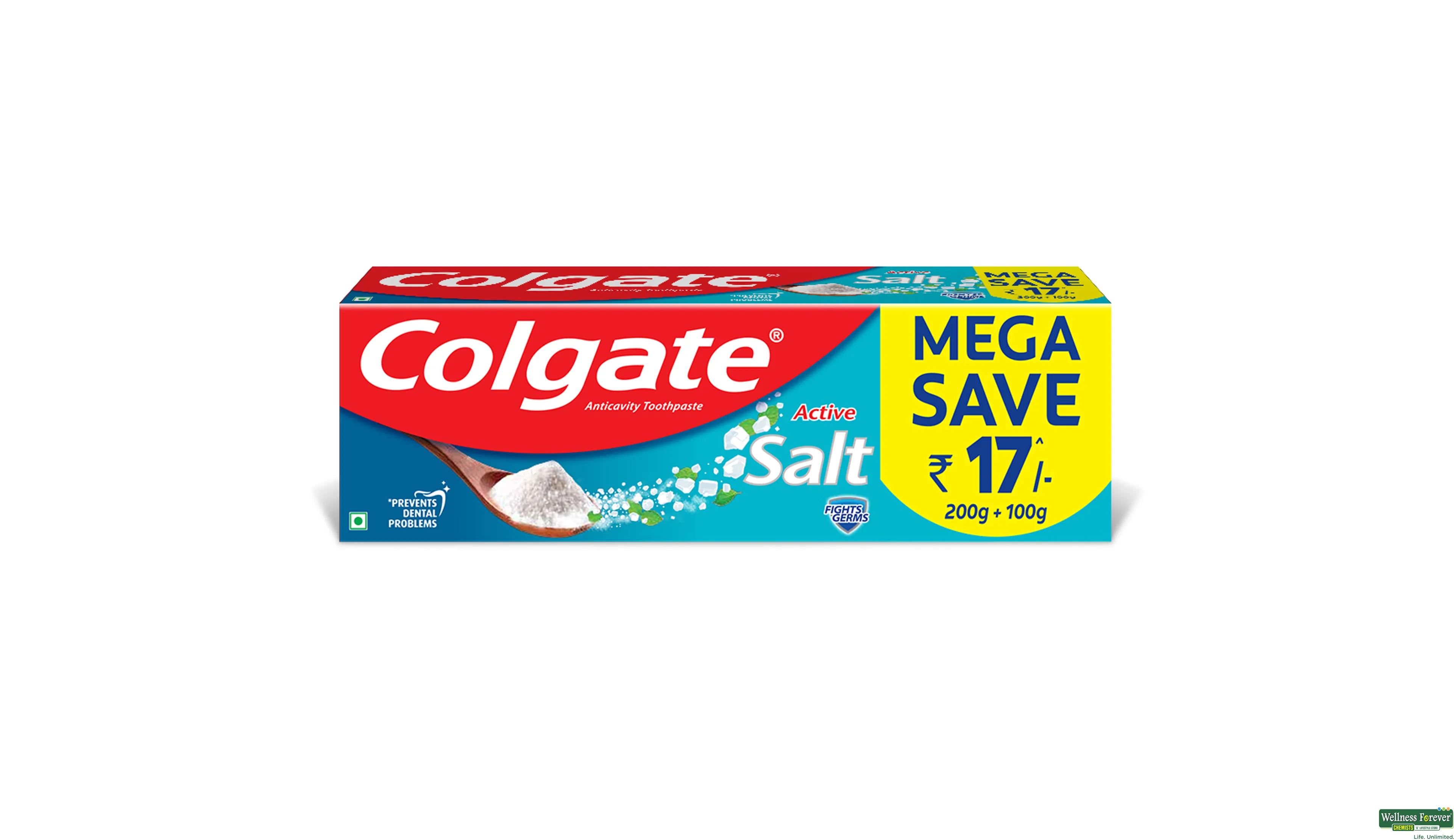 COLG T/PASTE ACTIVE SALT 200+100GM- 1, 300GM, 