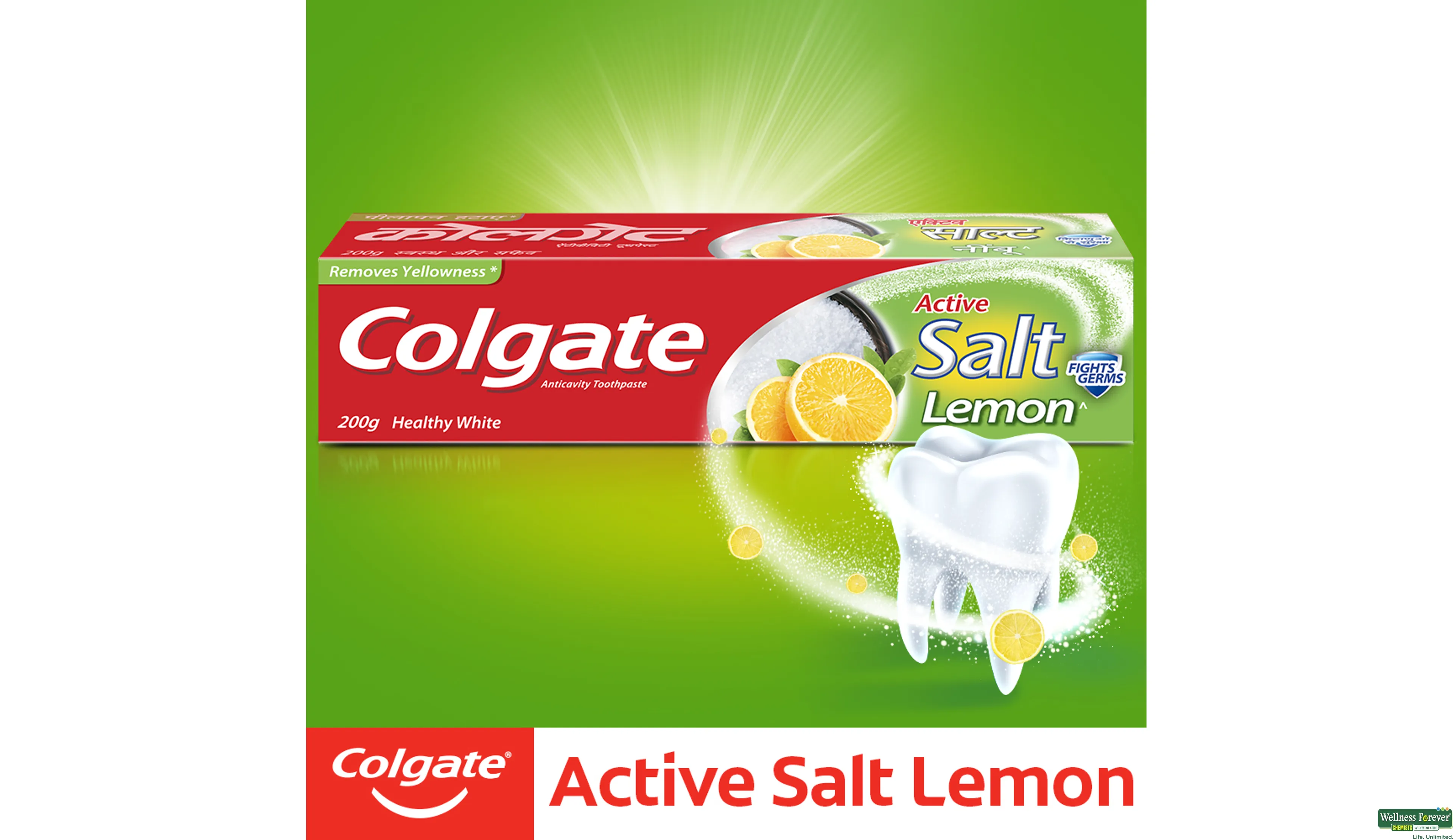 COLG T/PASTE ACTIVE SALT H/ W 200GM- 4, 200GM, 