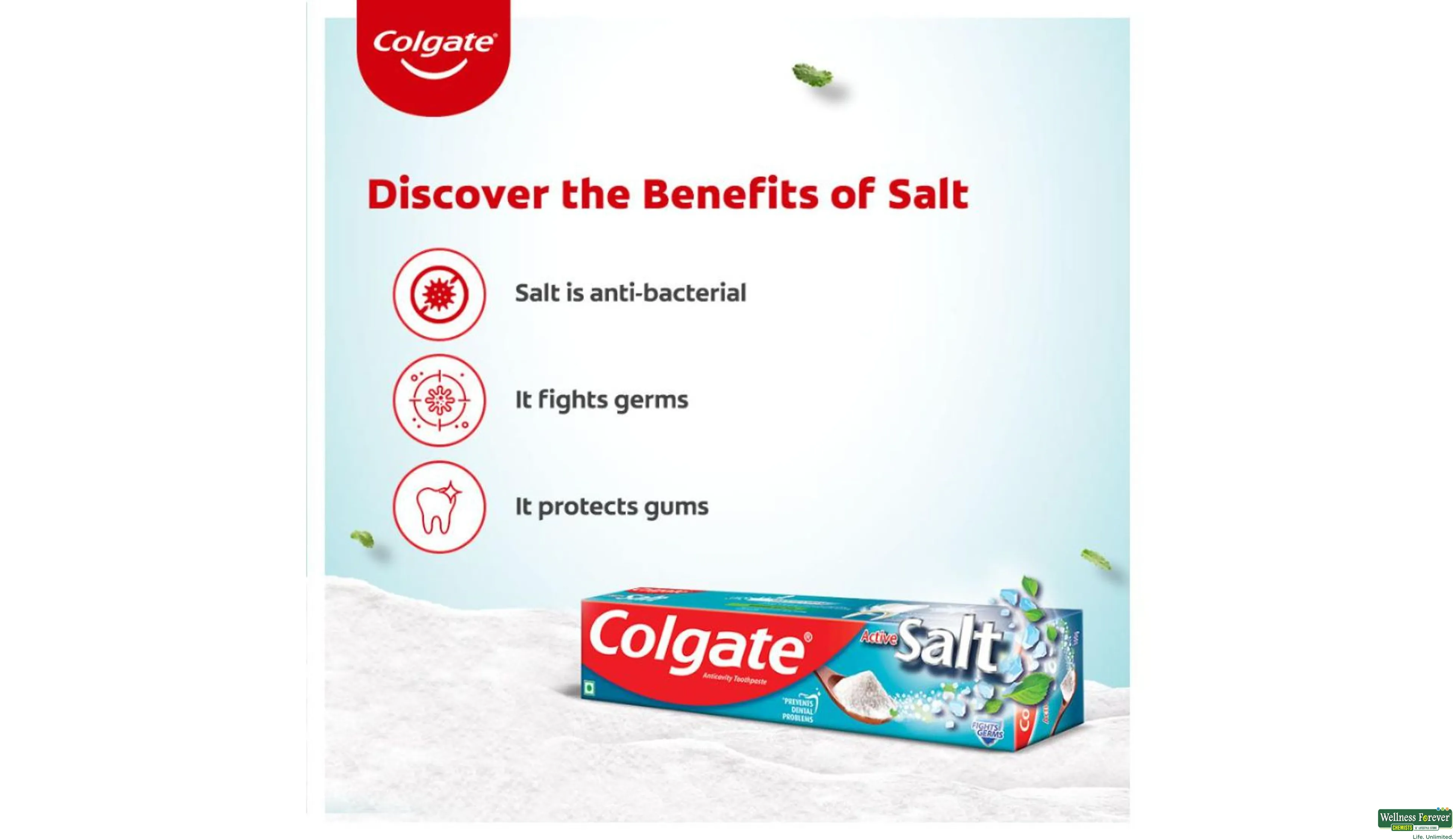 COLG T/PASTE ACTIVE SALT H/ W 200GM- 8, 200GM, 