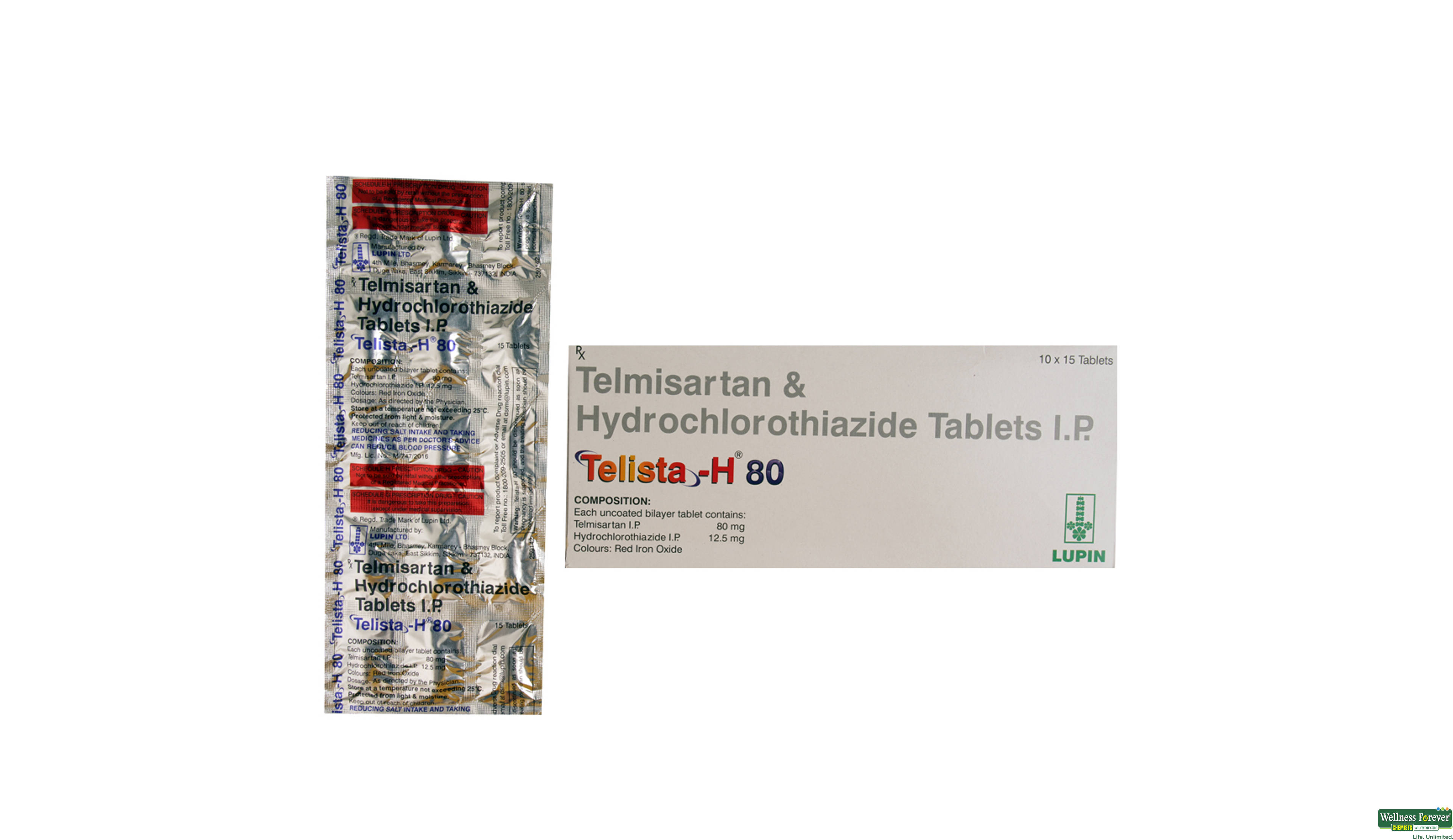 TELISTA-H 80MG 15TAB- 1, 15TAB, 