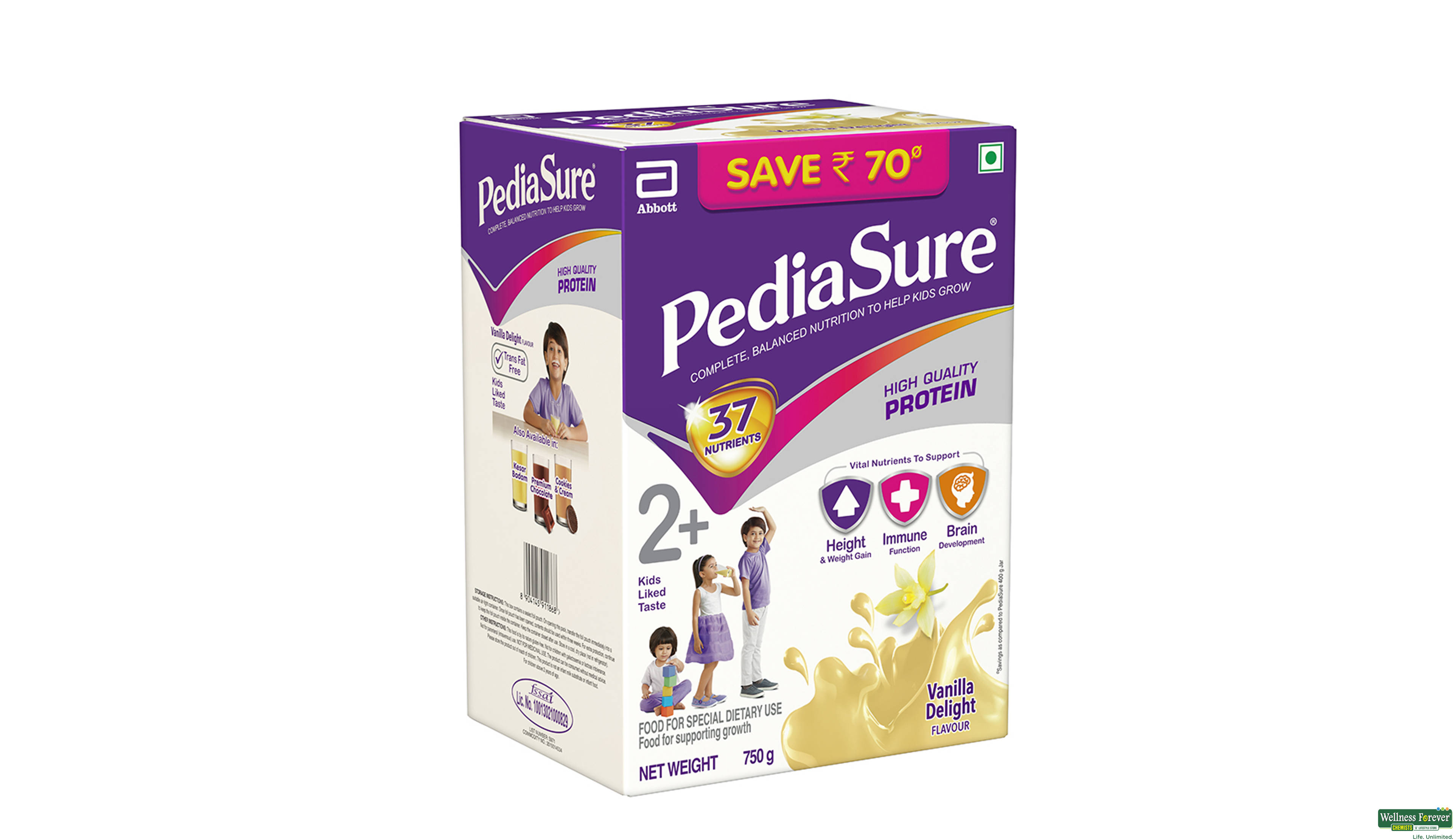 PEDIASURE VANI DELIGHT POW REF 750GM- 5, 750GM, null