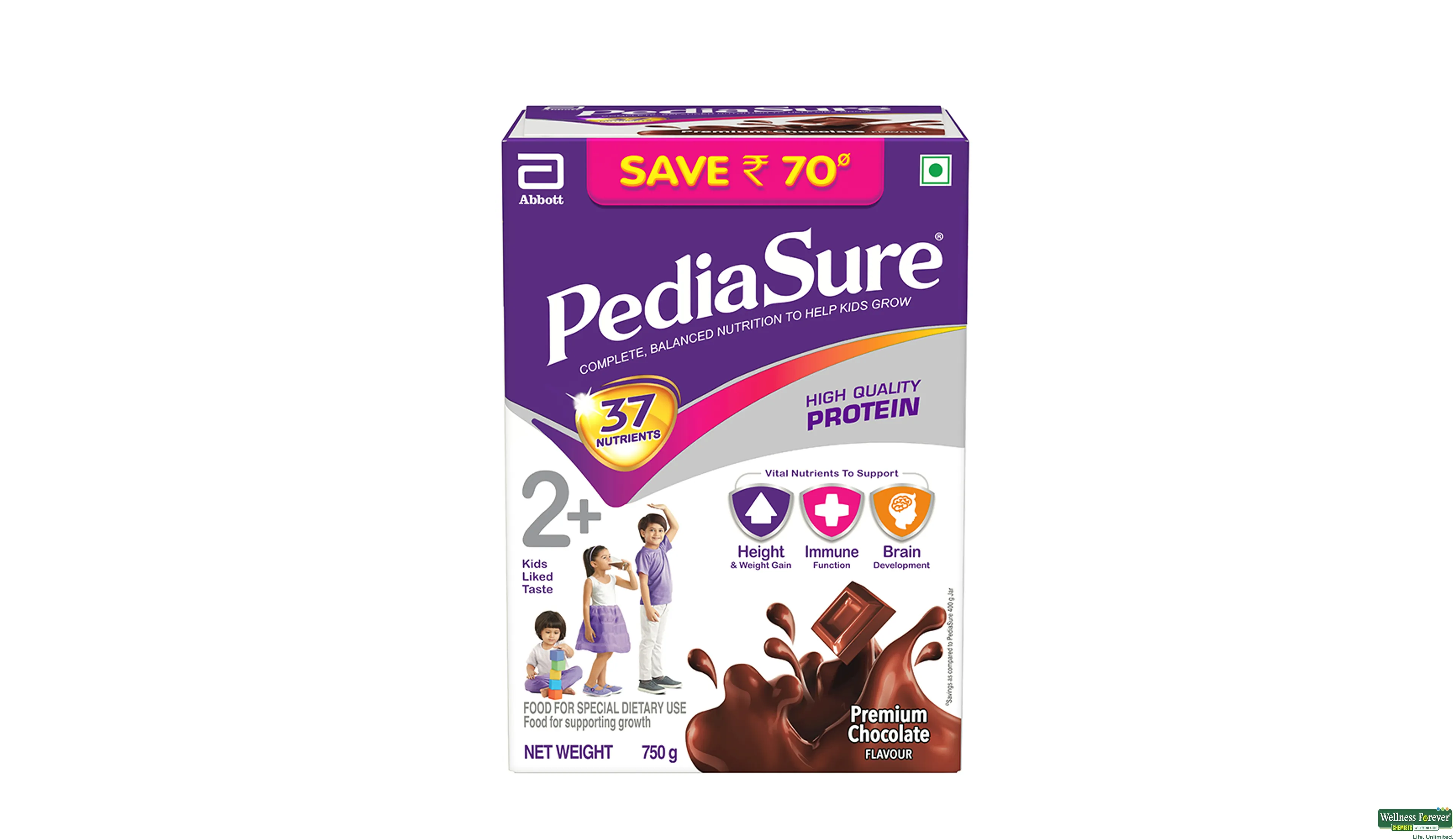 PEDIASURE PREM CHOCOLATE PWDR REF 750GM- 1, 750GM, 