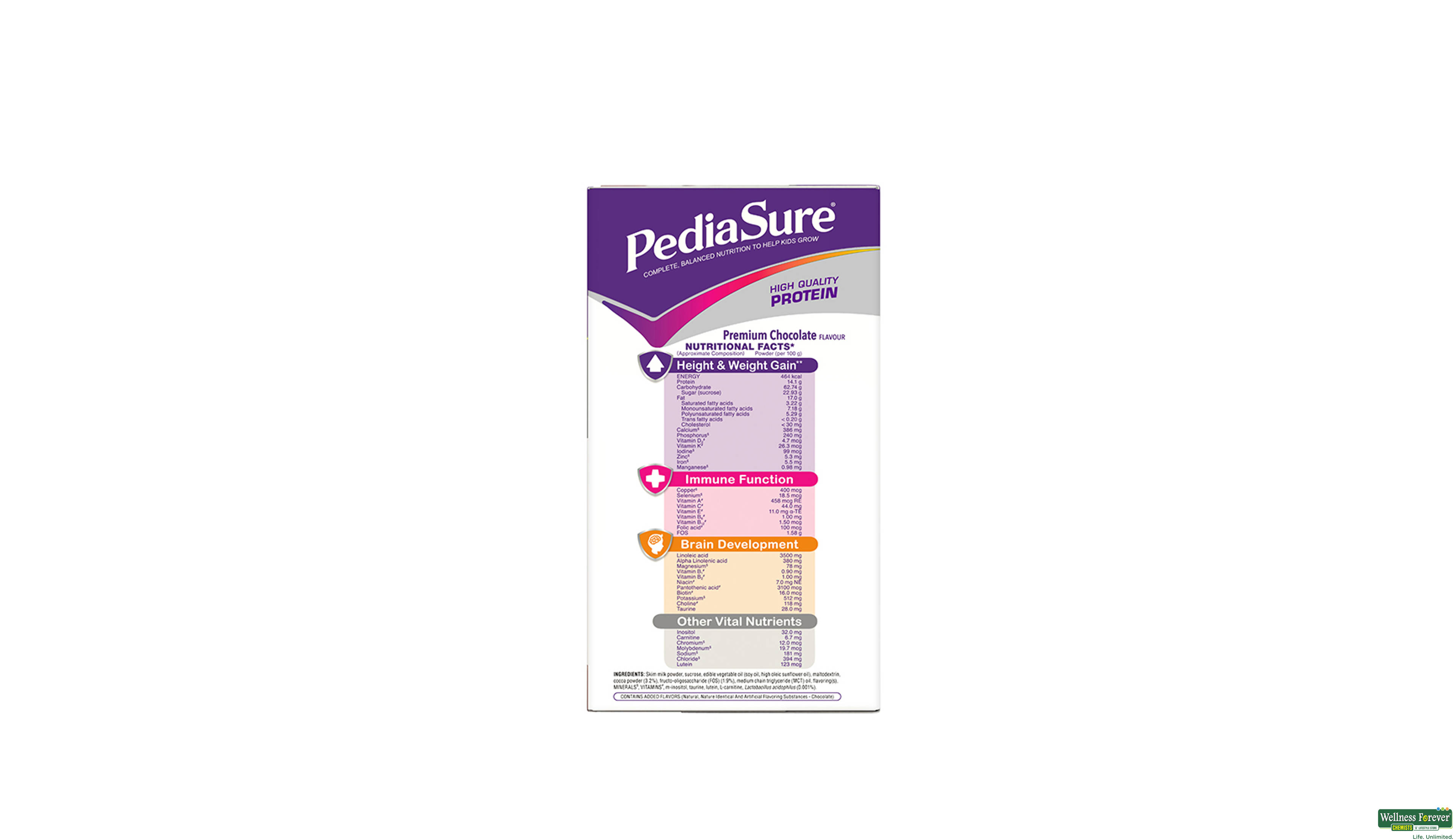 PEDIASURE PREM CHOCOLATE PWDR REF 750GM- 6, 750GM, 