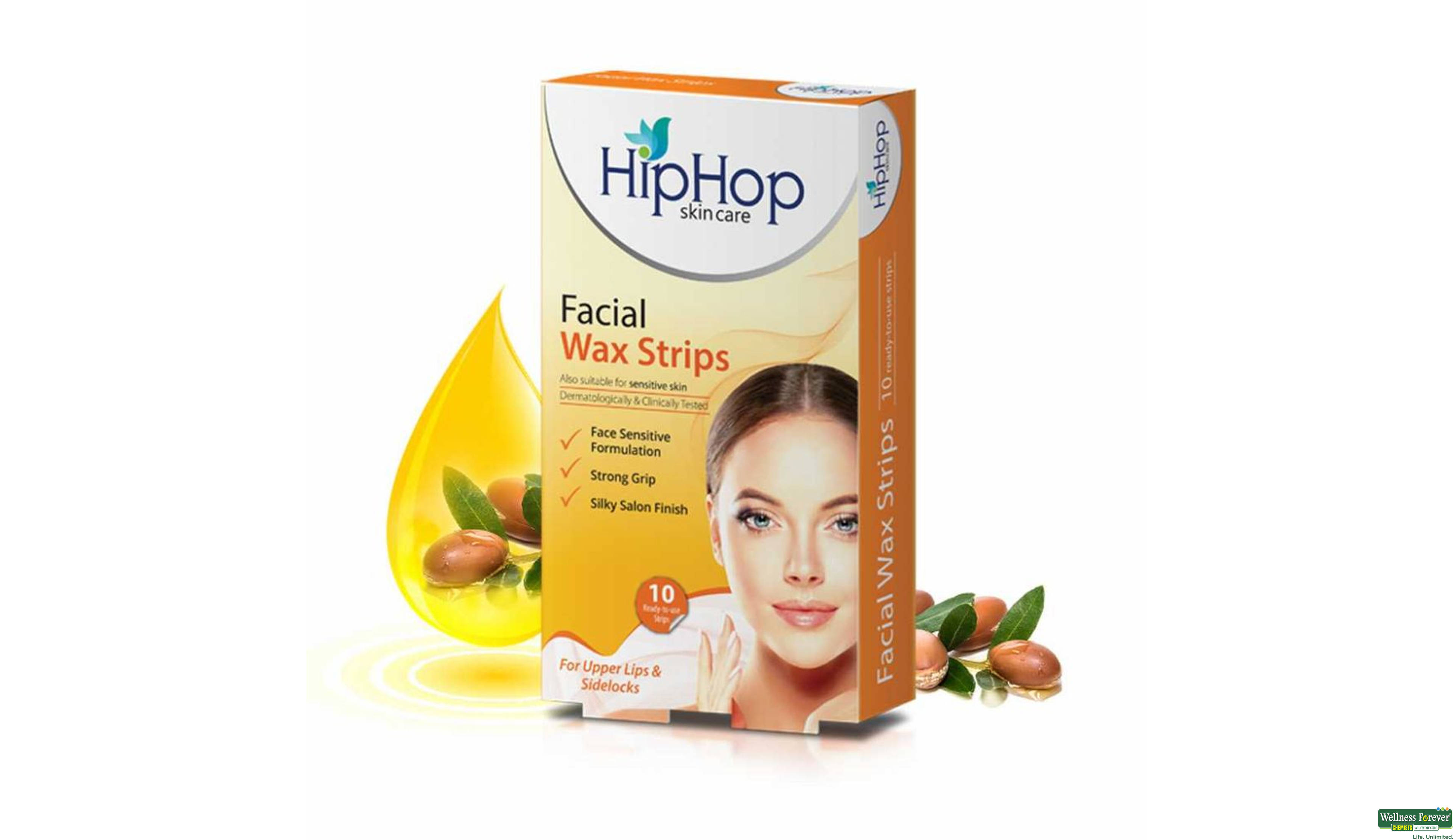 HIPHOP FACIAL/WAX STRIPS 10PC- 2, 10PC, 