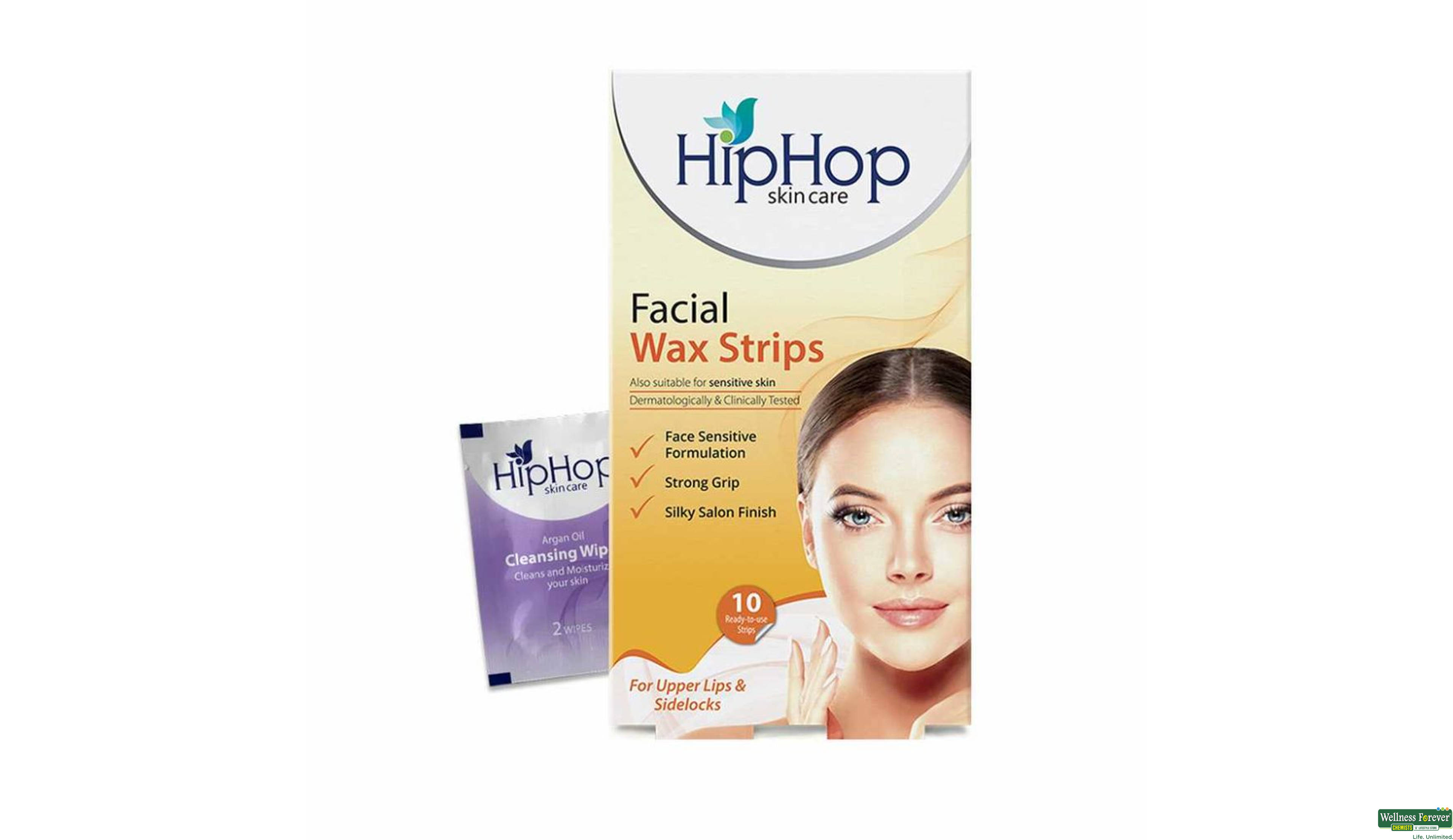 HIPHOP FACIAL/WAX STRIPS 10PC- 3, 10PC, 