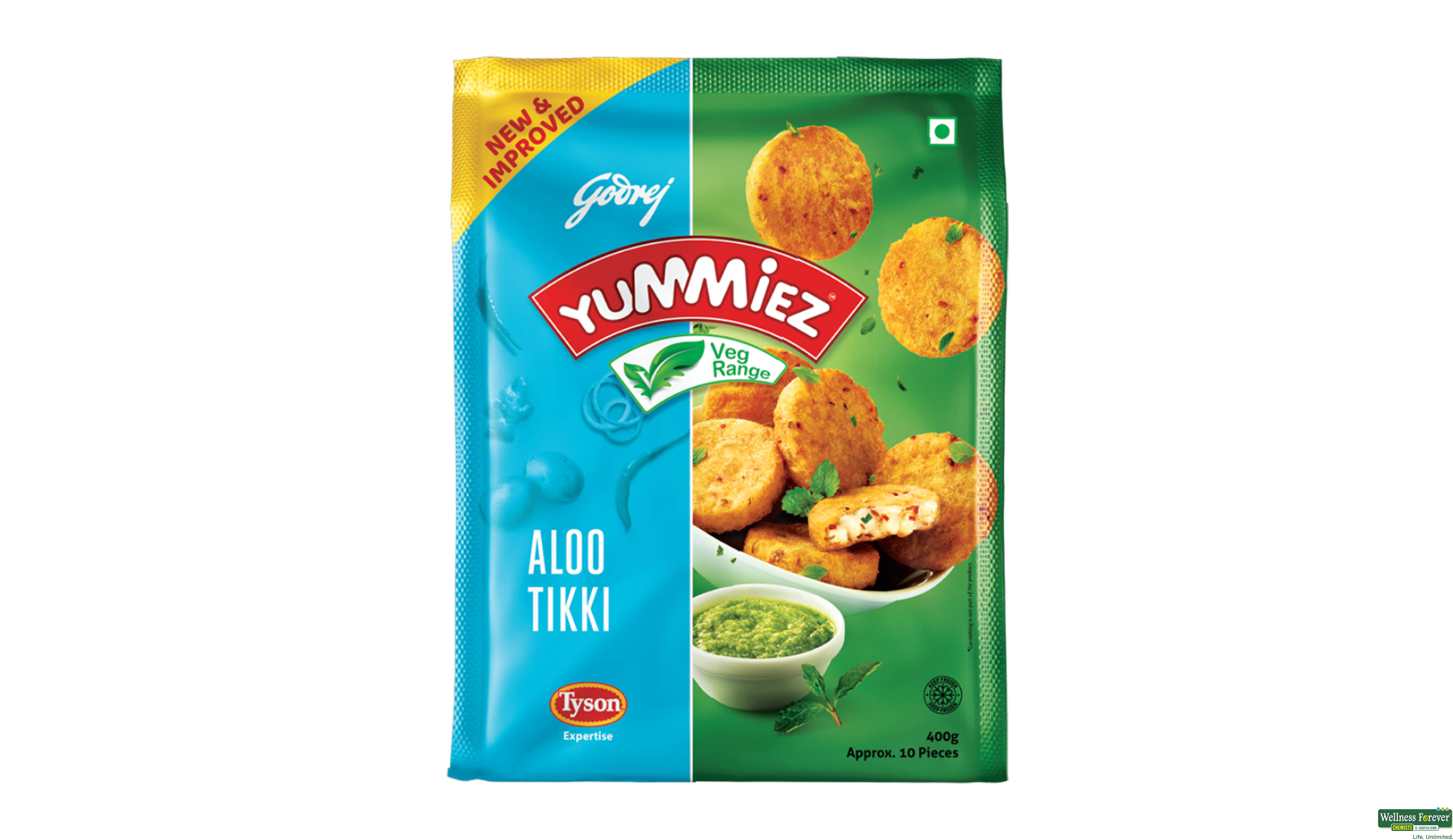 YUMMIEZ ALOO TIKKI 400GM- 1, 400GM, null