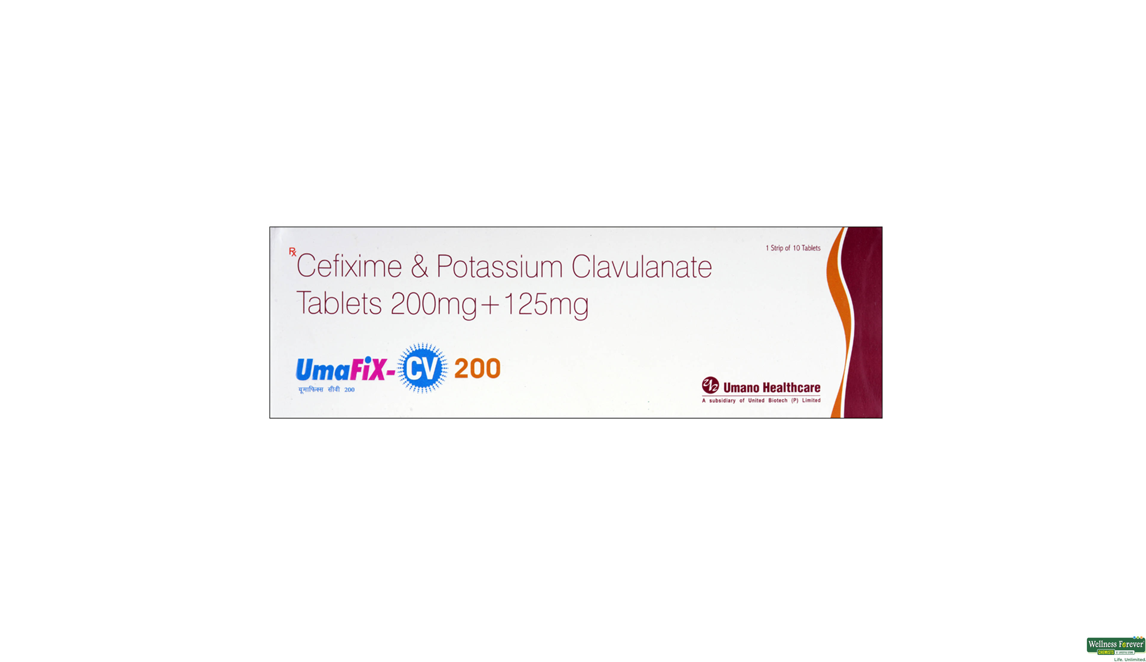 UMAFIX-CV 200MG 10TAB- 1, 10TAB, 