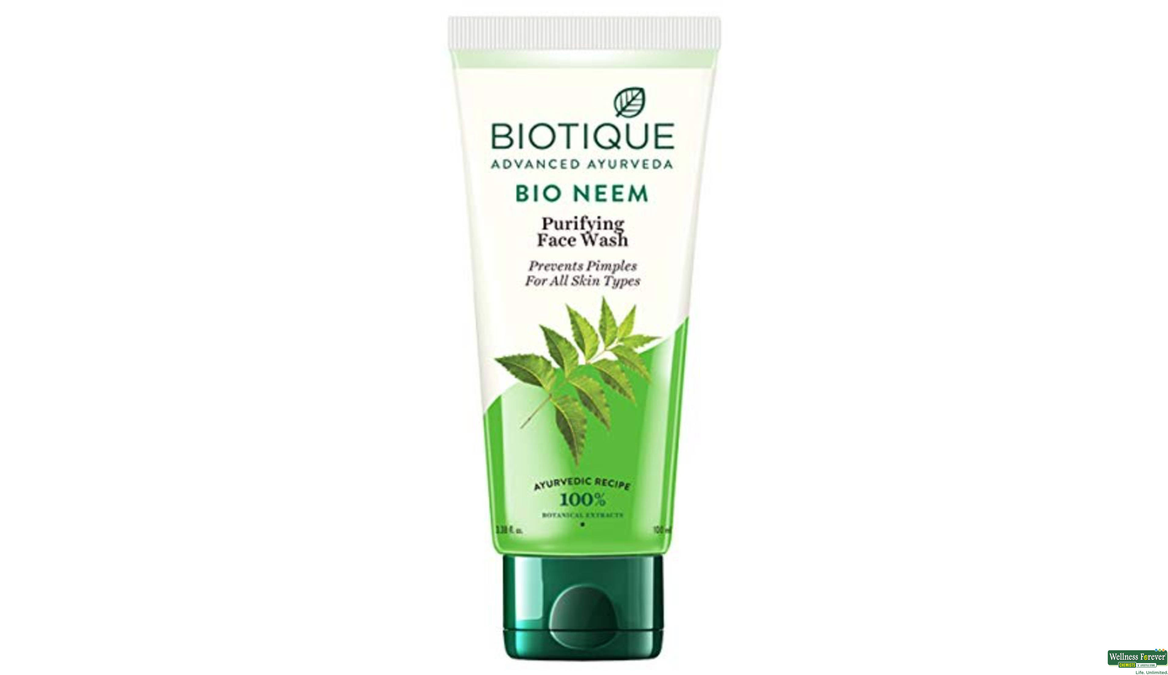 BIOT FRESH NEEM PIMPLE FACE WASH100ML- 1, 100ML, 