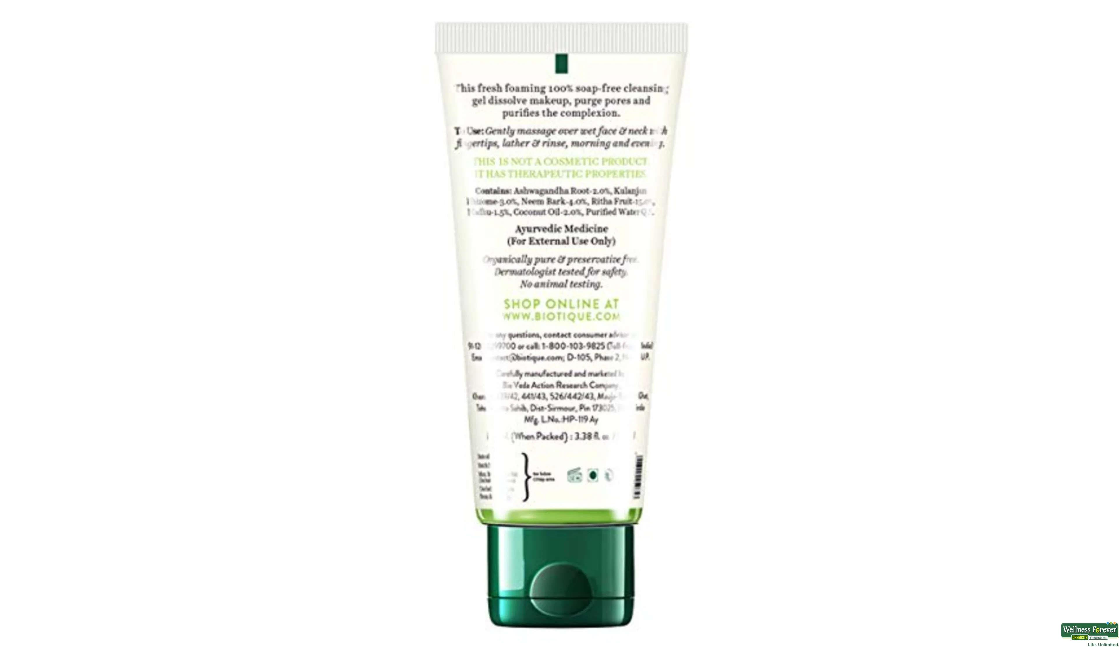 BIOT FRESH NEEM PIMPLE FACE WASH100ML- 3, 100ML, 