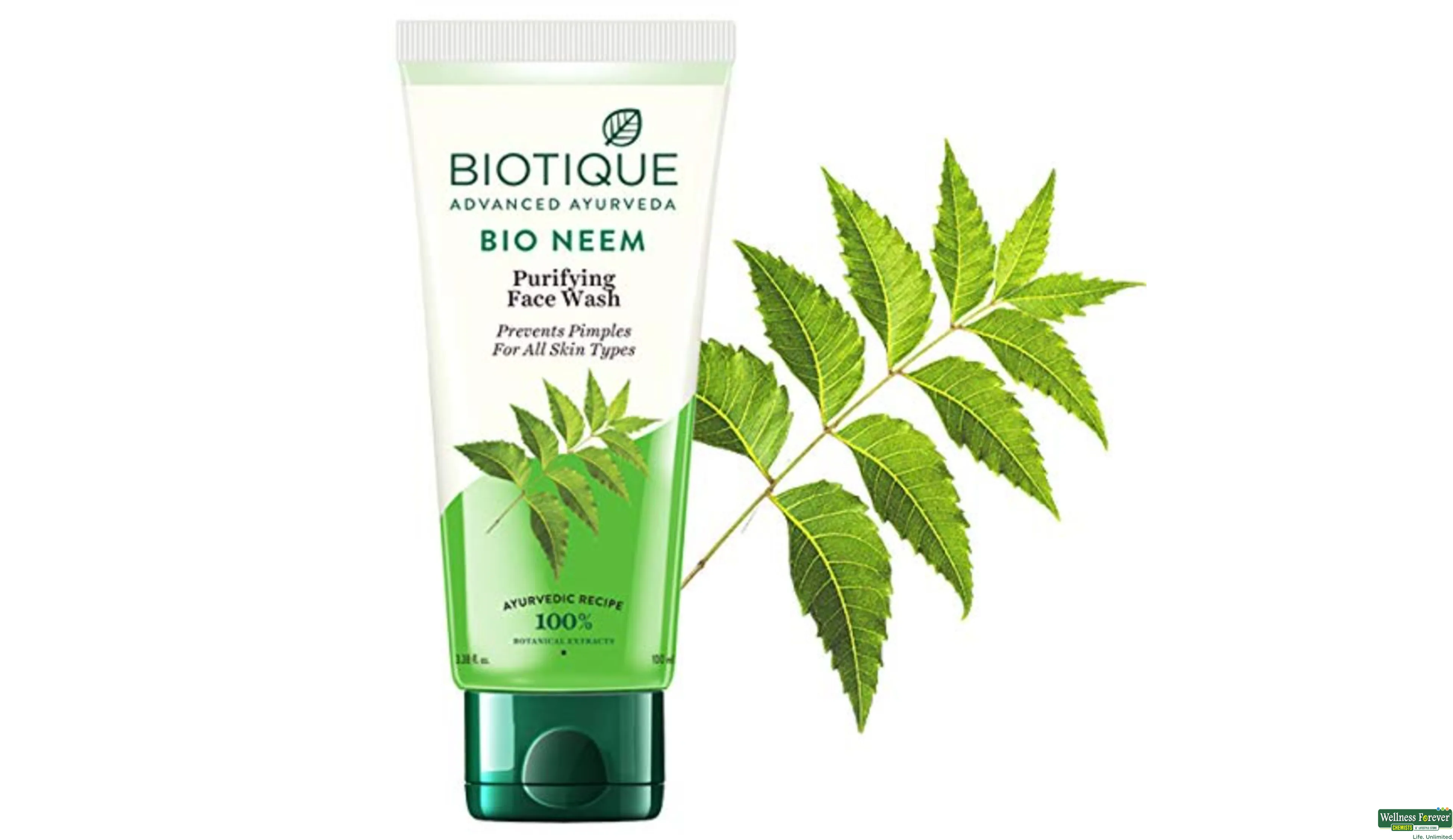 BIOT FRESH NEEM PIMPLE FACE WASH100ML- 4, 100ML, 