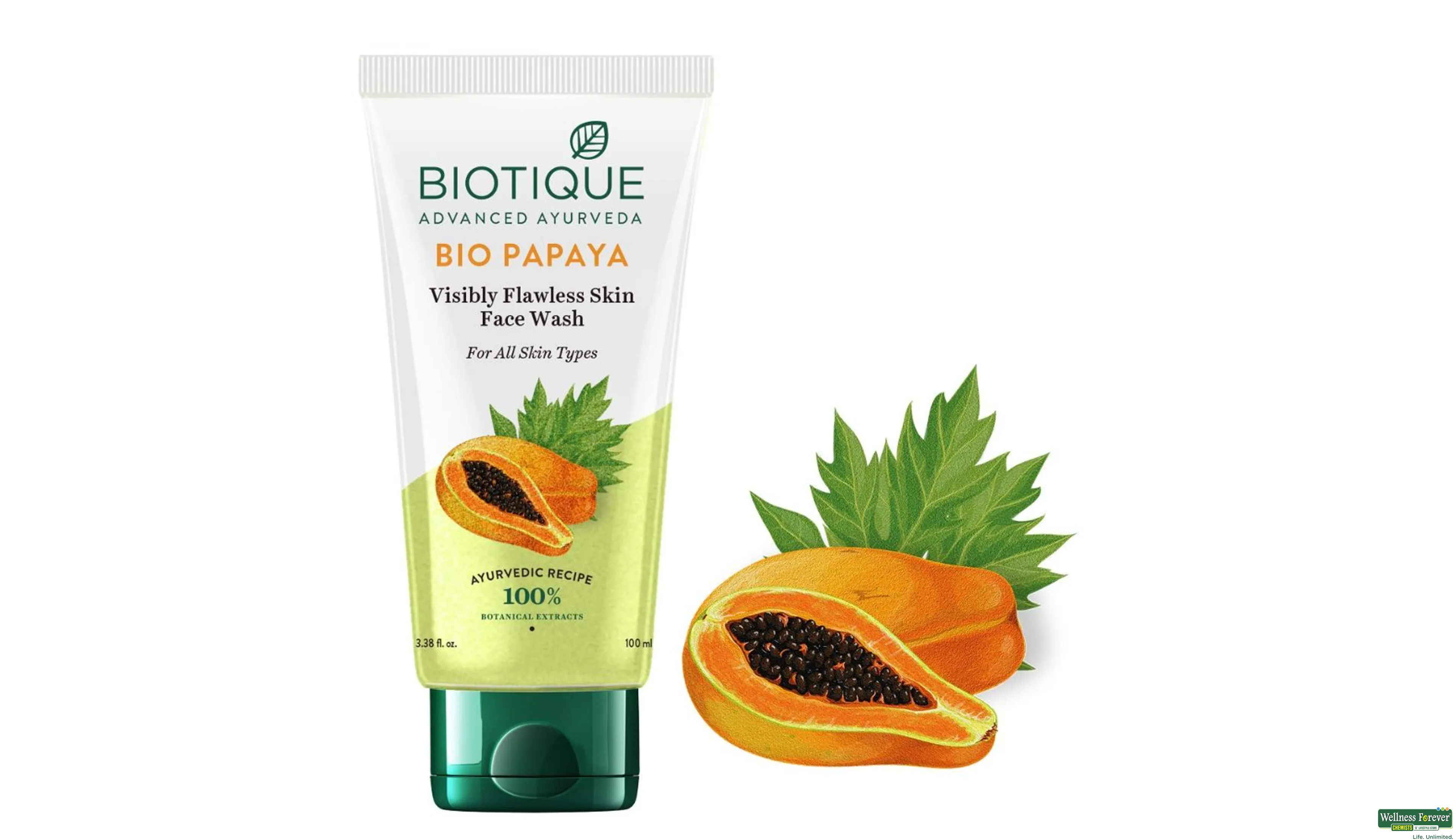 BIOT PAPAYA DEEP CLEANSE FACE WASH 100ML- 4, 100ML, 