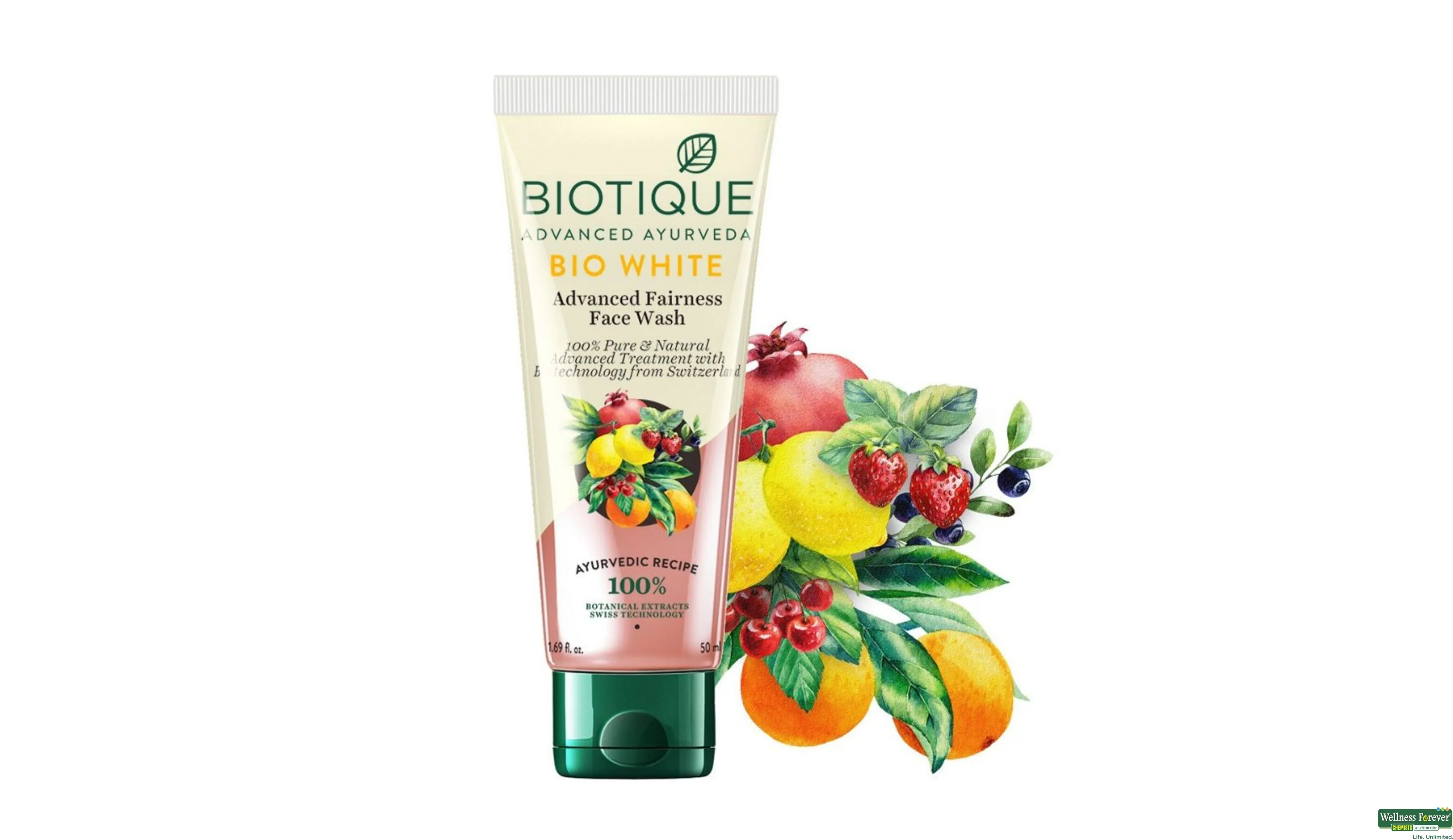 BIOT FRUIT BRIGHTENING FACE WASH 100ML- 3, 100ML, 