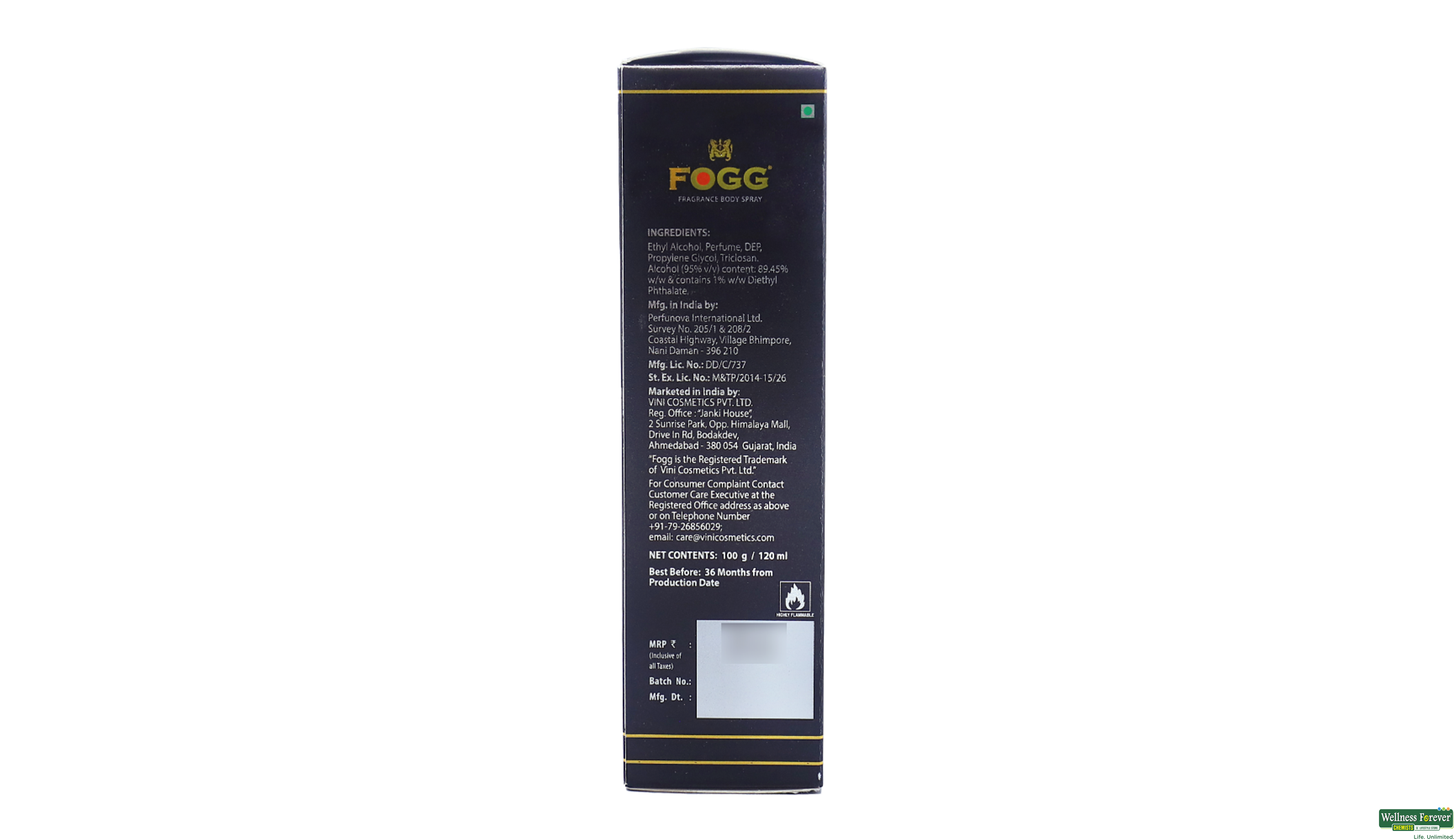 FOGG DEO FRESH SPICY 120ML- 3, 120ML, 