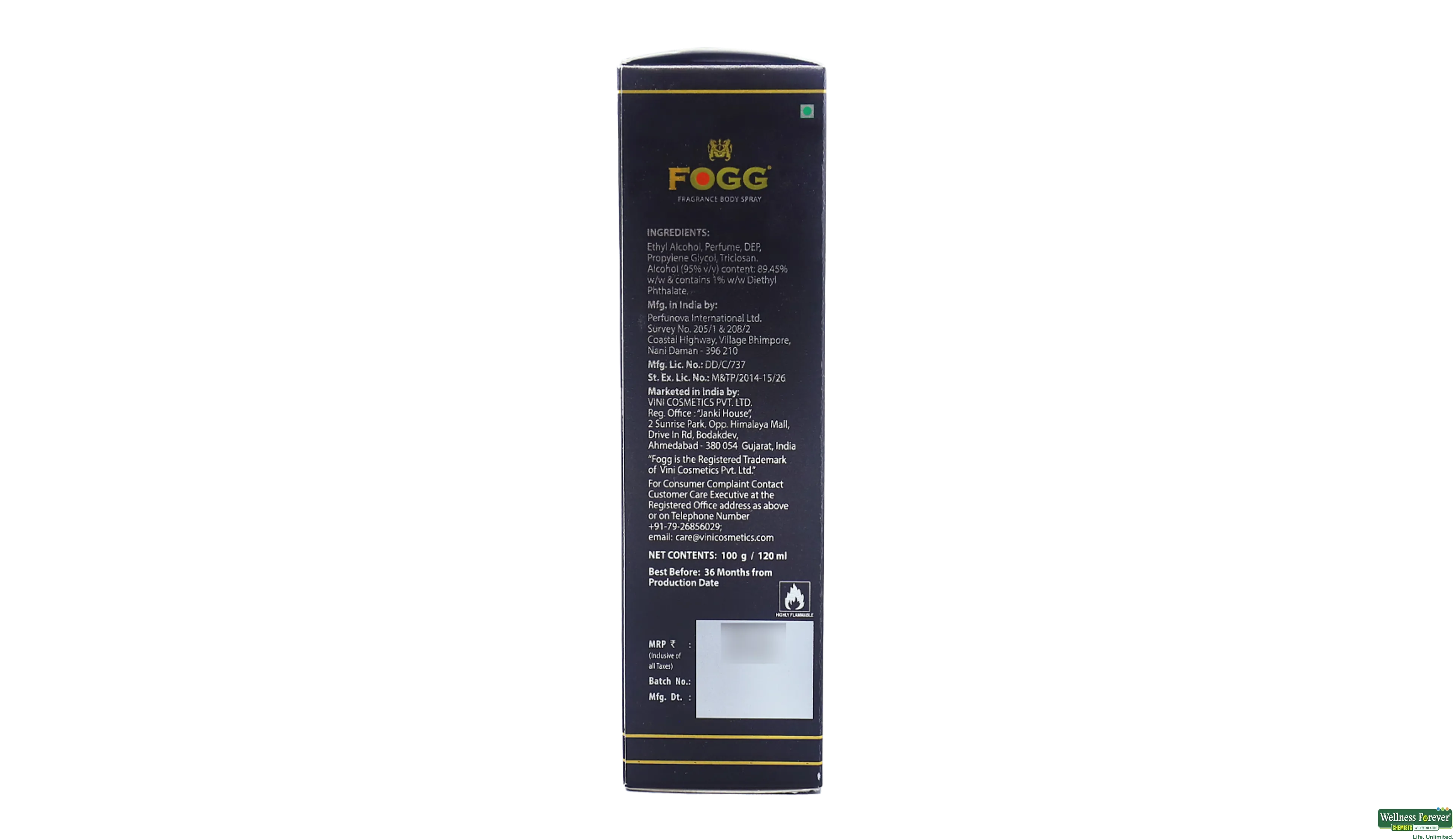 FOGG DEO FRESH SPICY 120ML- 3, 120ML, 