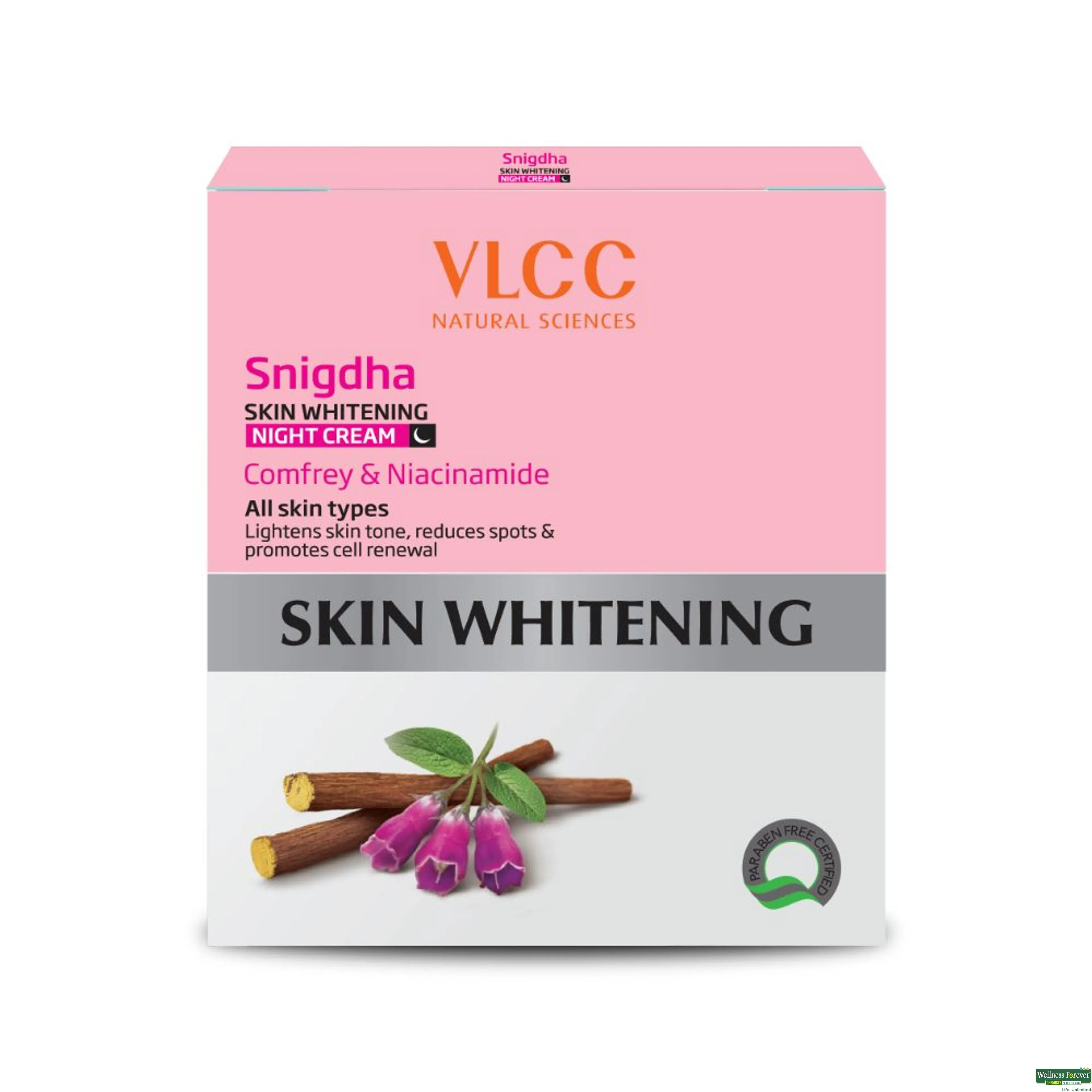 VLCC F/CRM SNIGDHA NIGHT SKIN WHITE 50GM-image