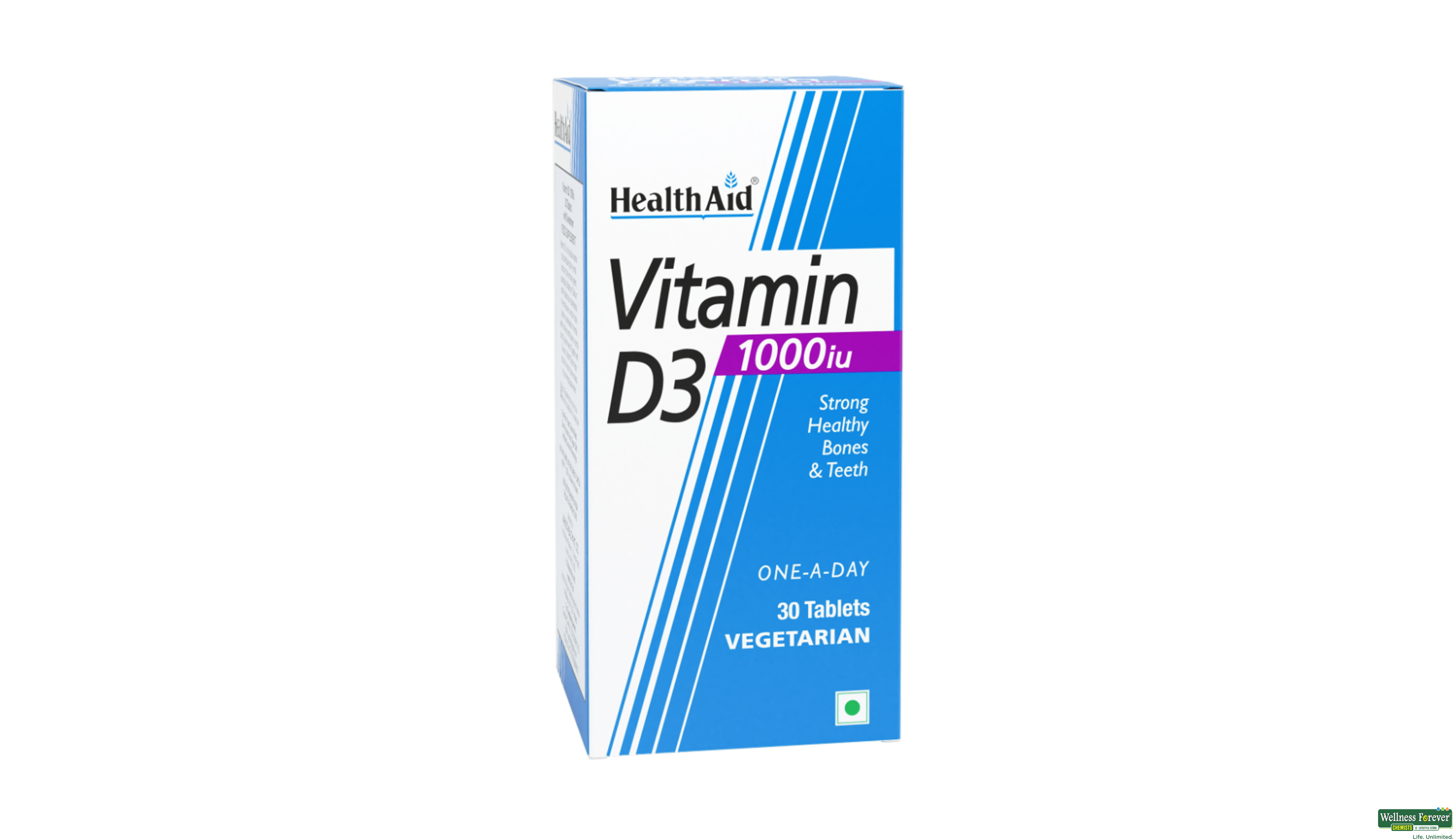 HEALTH AID VITAMIN-D3 1000IU 30TAB- 1, 30TAB, 