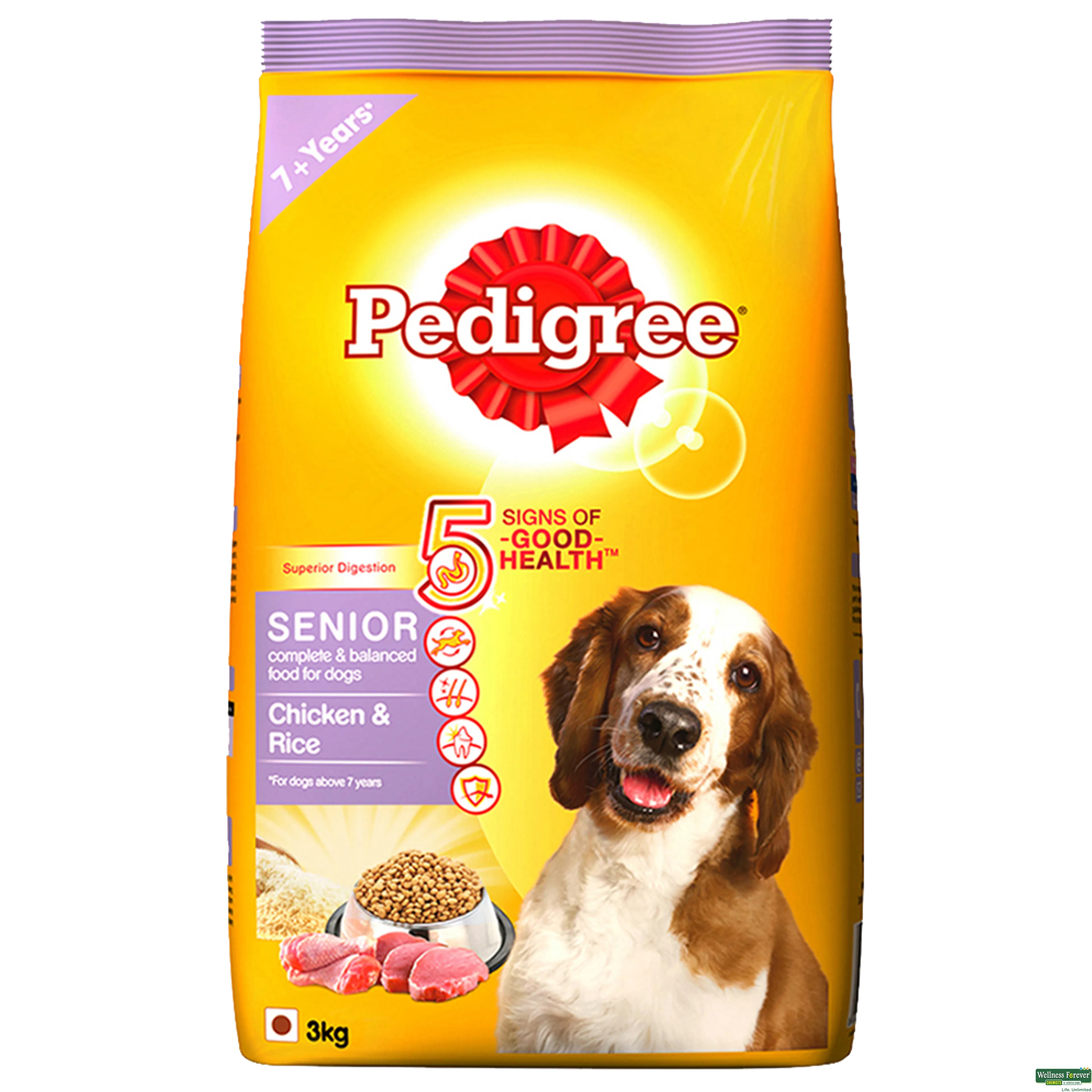 PEDIGREE DOG FOOD SENIOR CHI/RICE 3KG-image