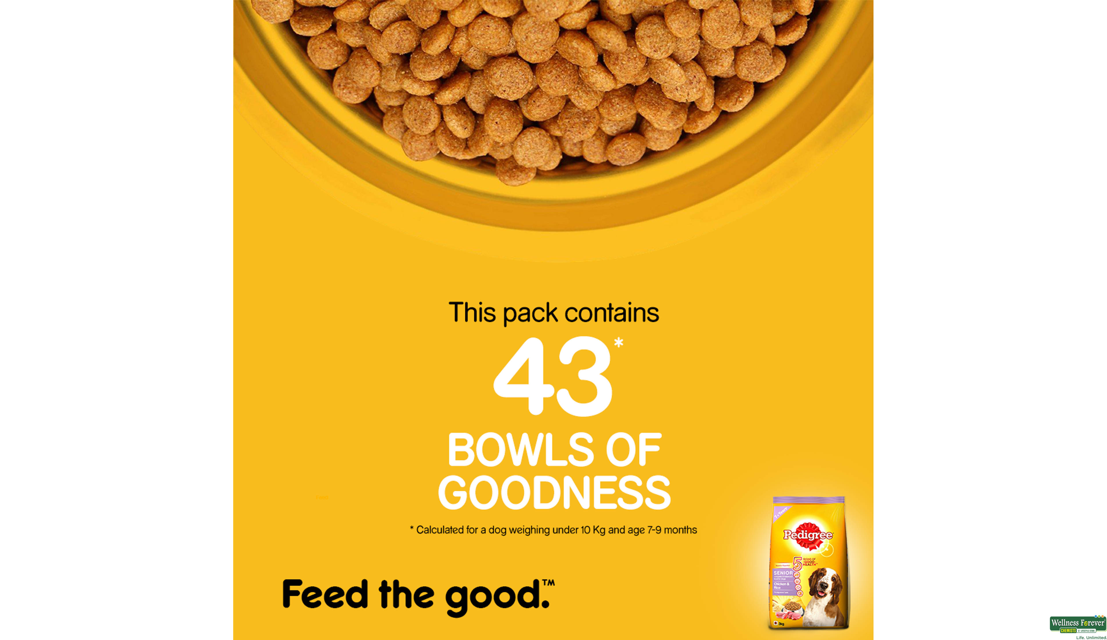 PEDIGREE DOG FOOD SENIOR CHI/RICE 3KG- 5, 3KG, null