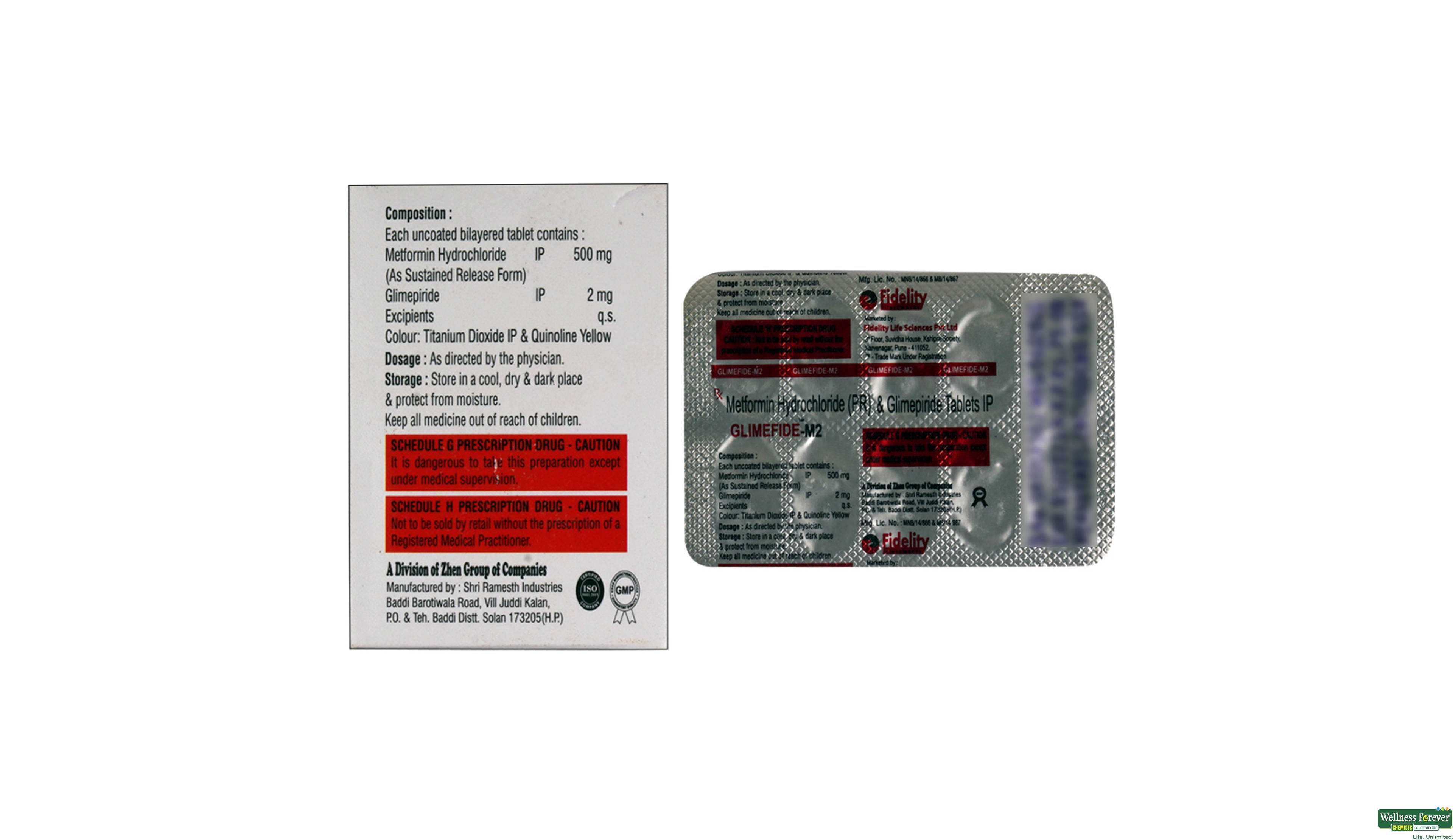 GLIMEFIDE-M 2MG 10TAB- 2, 10TAB, 