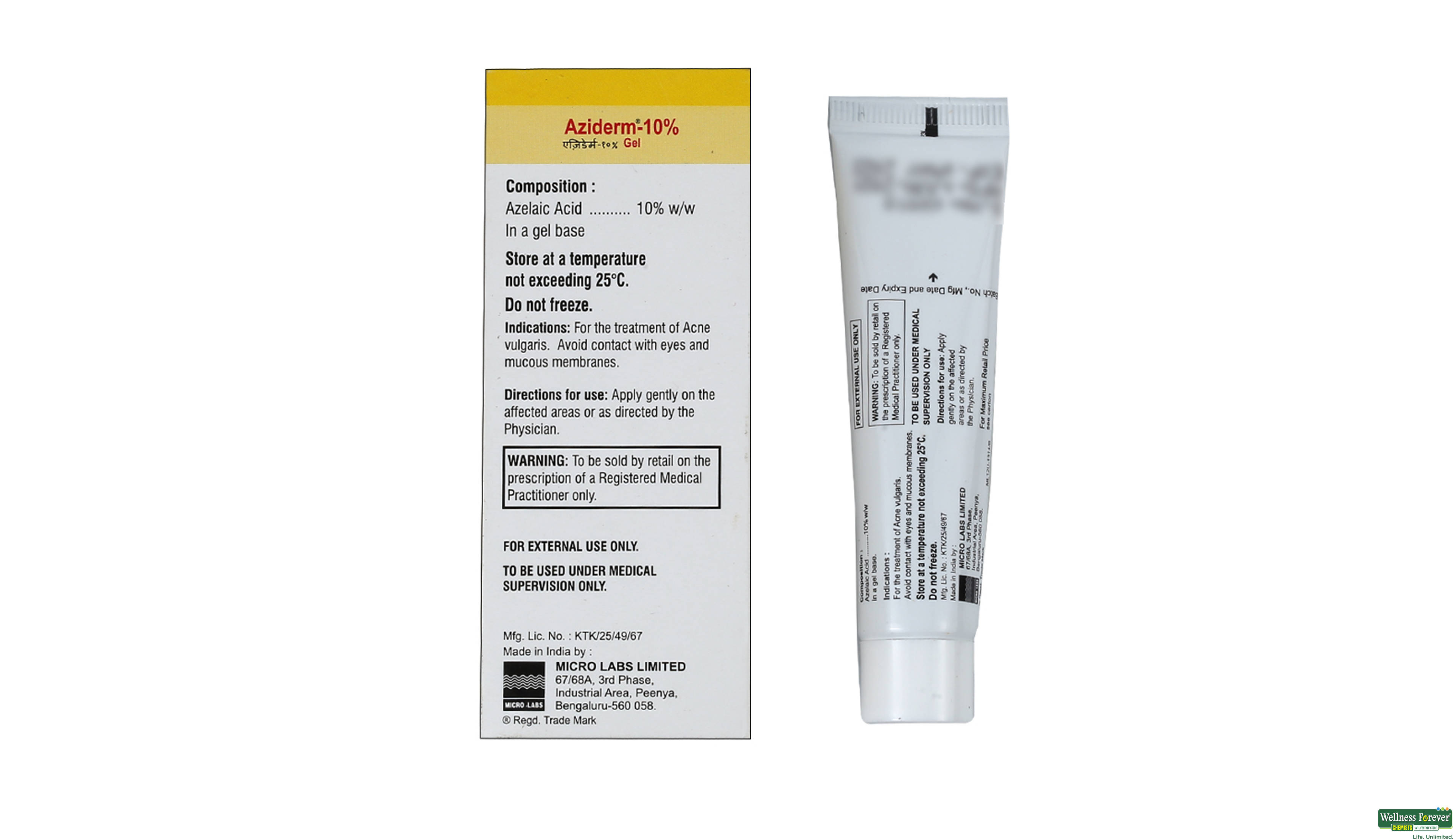 AZIDERM 10% GEL 15GM- 2, 15GM, 