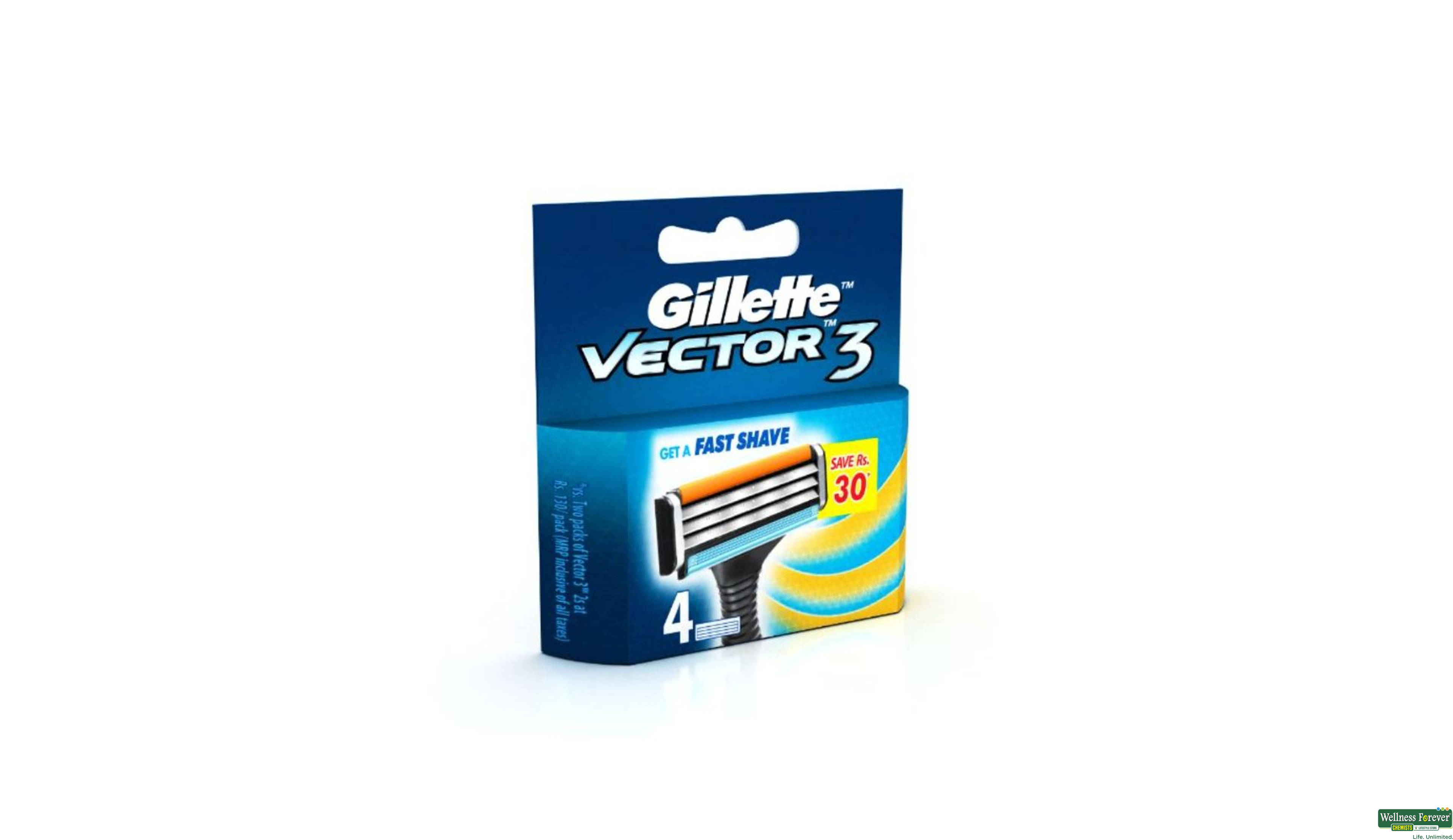 GILL SH/BLADE VECTOR3 4PC- 8, 4PC, 