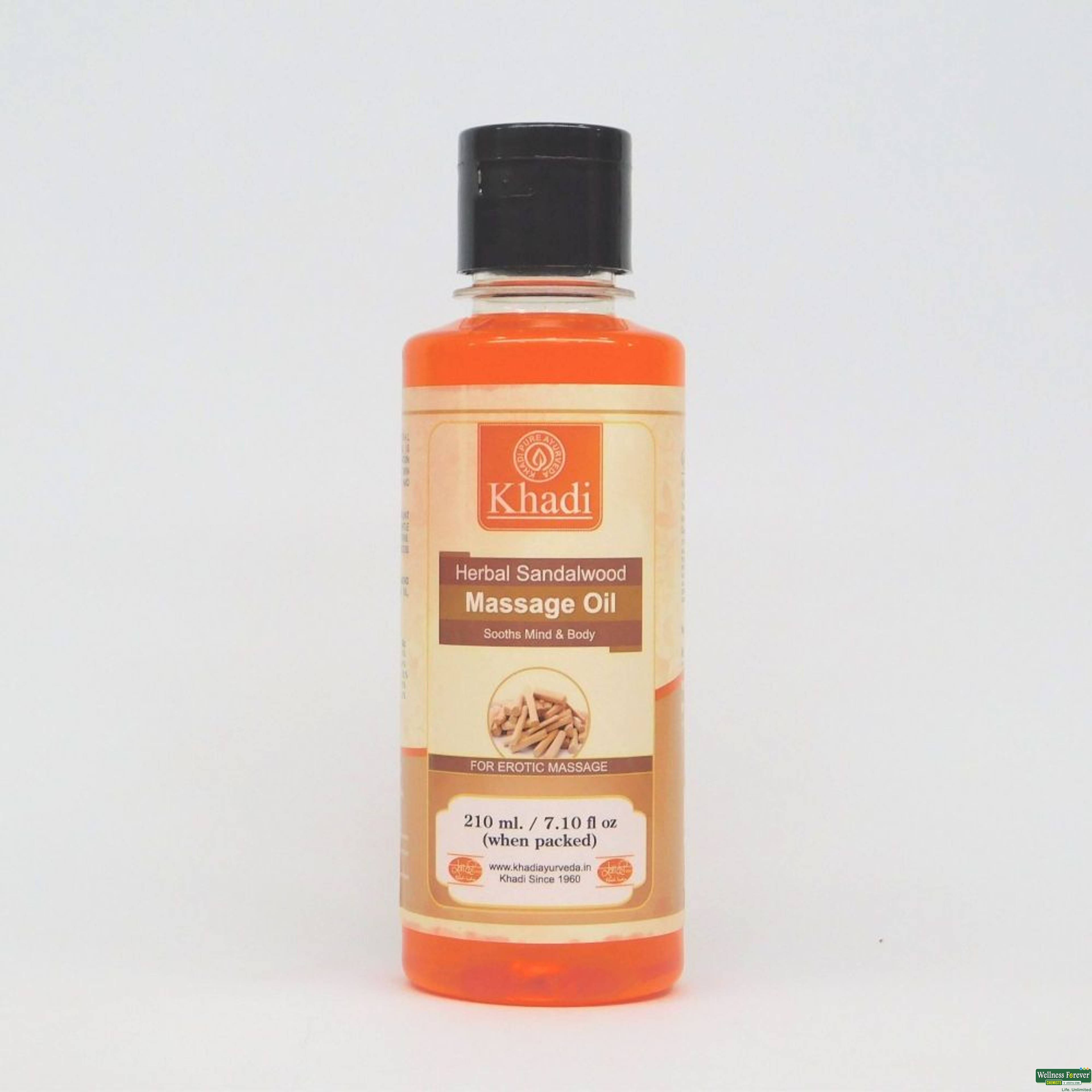 KHADI MASSAGE OIL SANDALWOOD 210ML-image