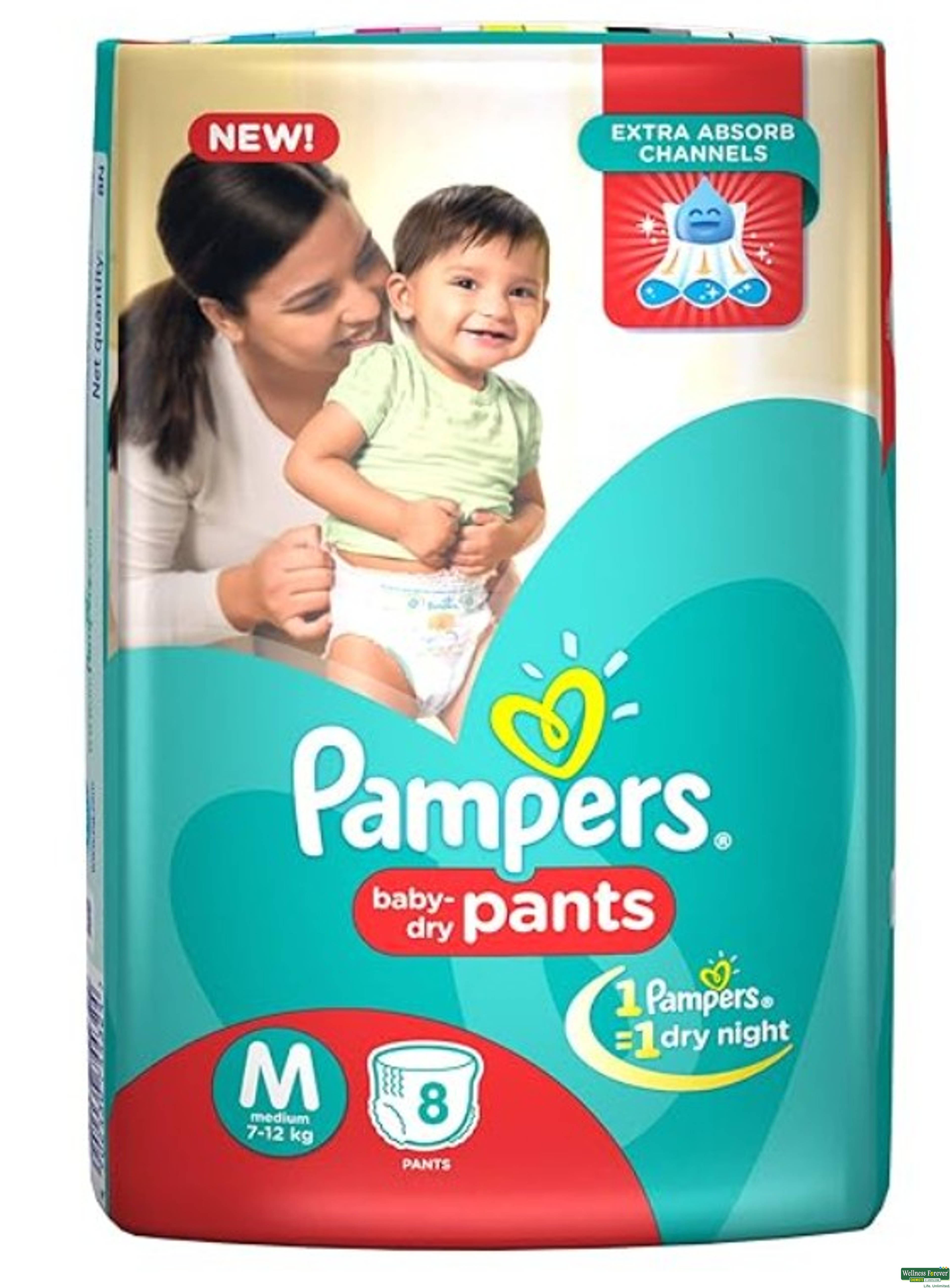PAMP DIAP PANTS M 8PC-image