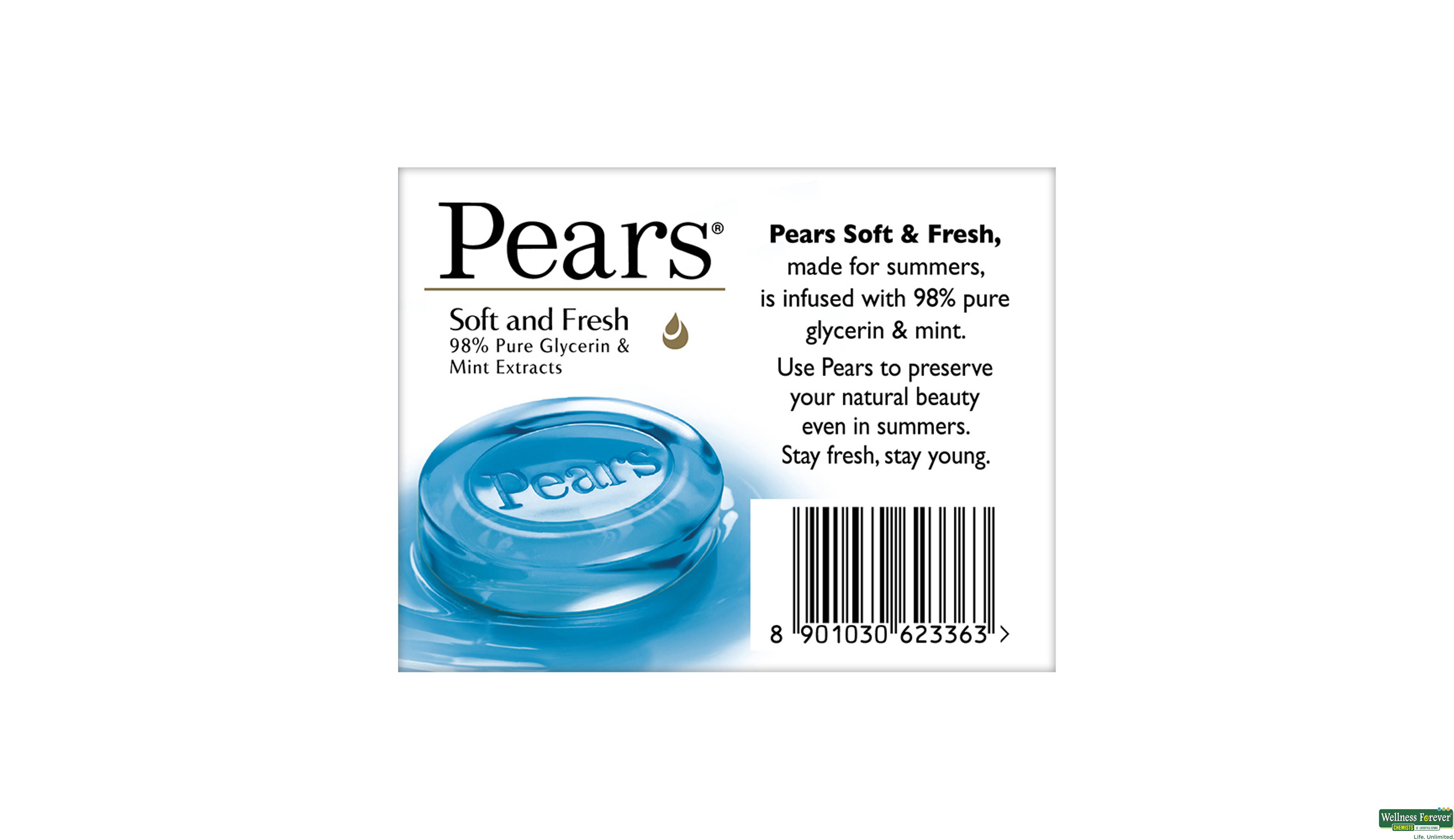 PEARS SOAP SOFT FRESH 100GM- 3, 100GM, 