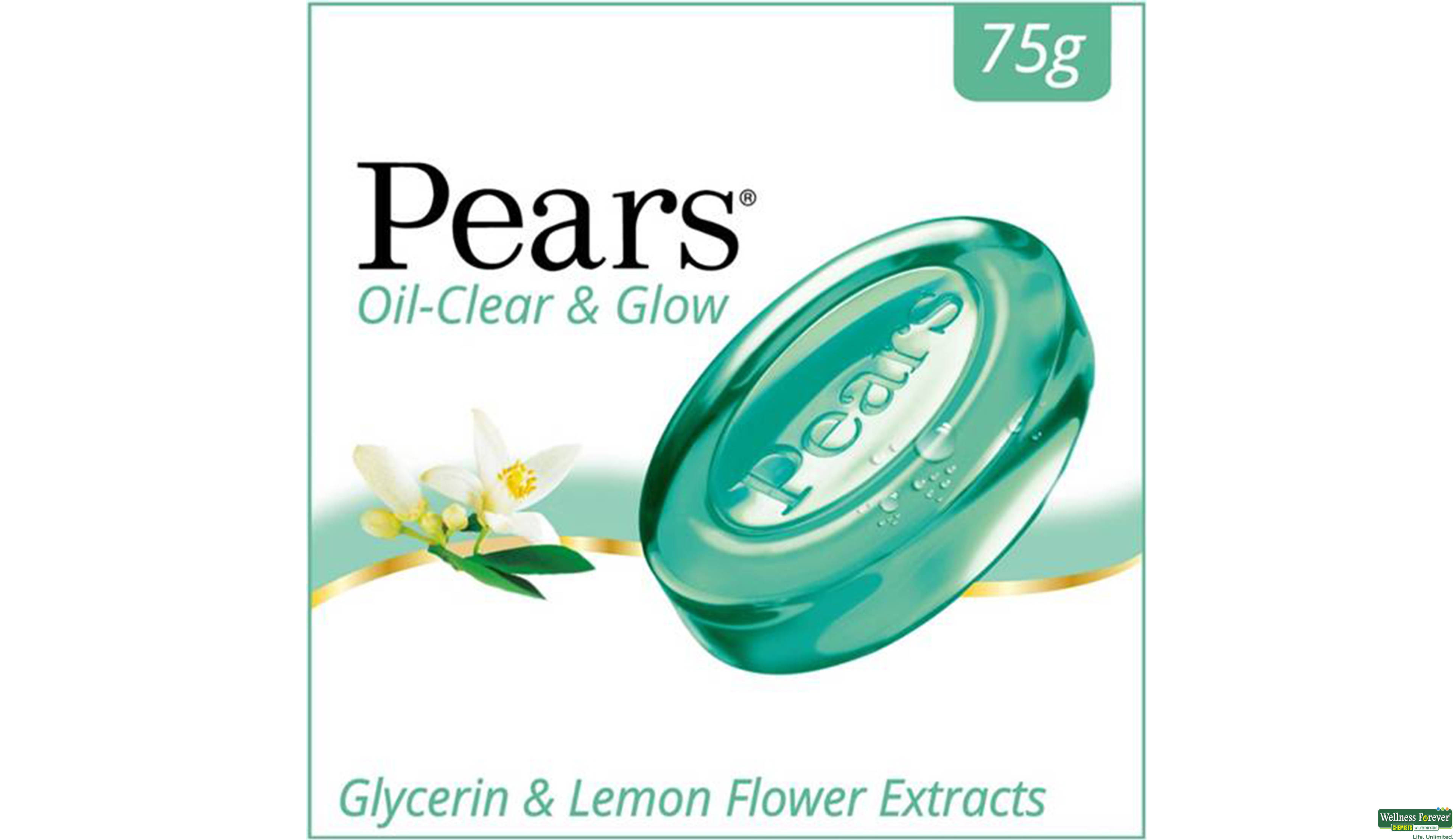 PEARS SOAP OIL CLEAR/GLOW 75GM- 1, 75GM, 