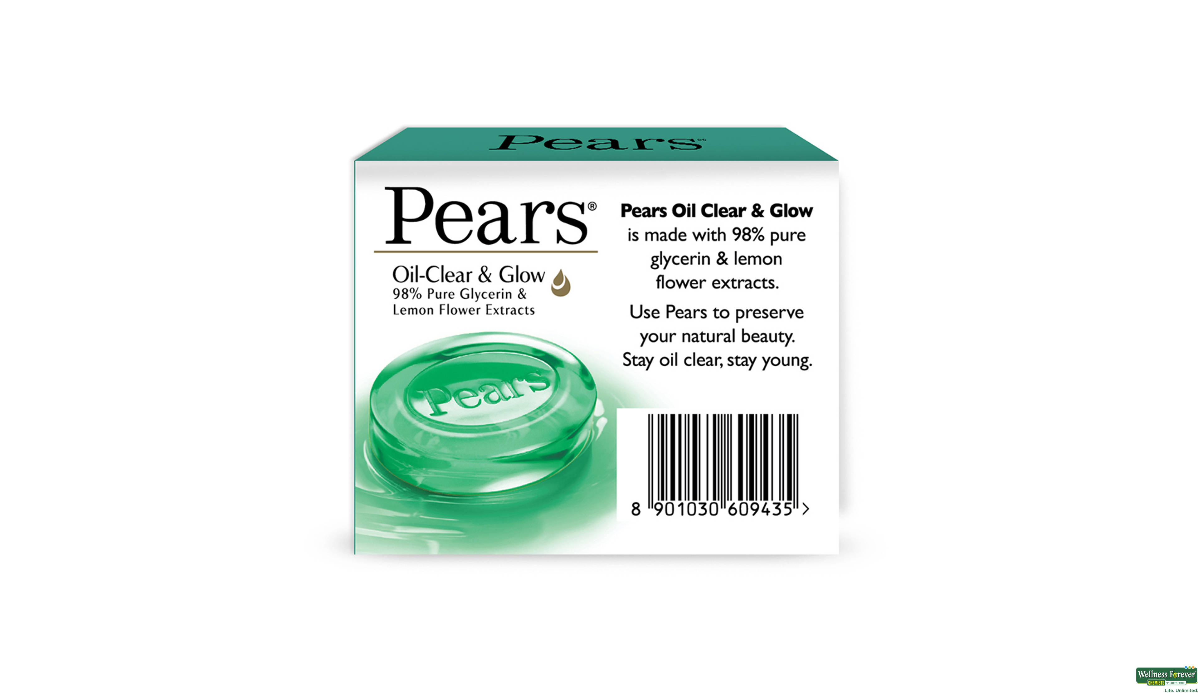 PEARS SOAP OIL CLEAR/GLOW 75GM- 3, 75GM, 