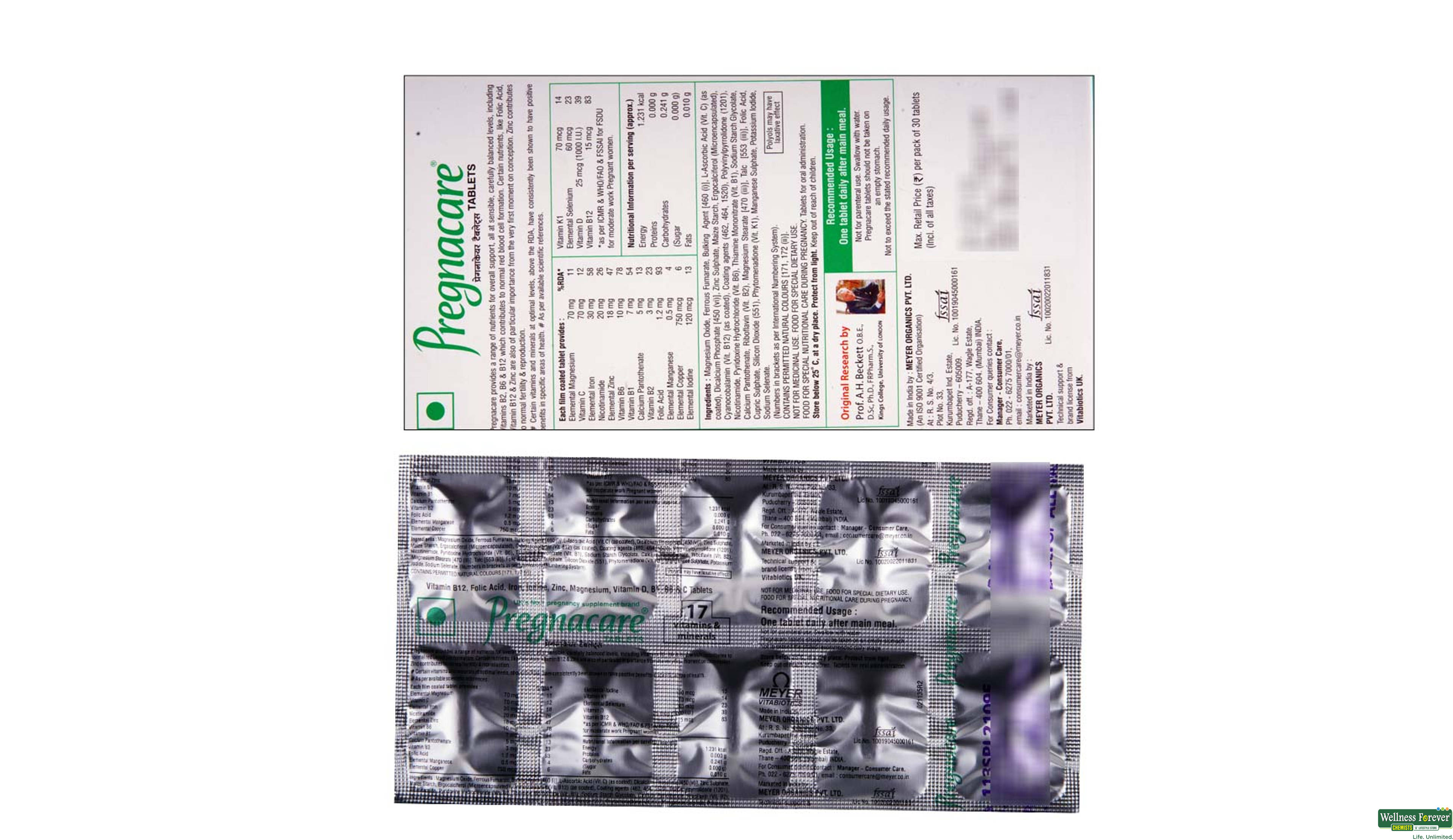 PREGNACARE 10TAB- 2, 10TAB, 