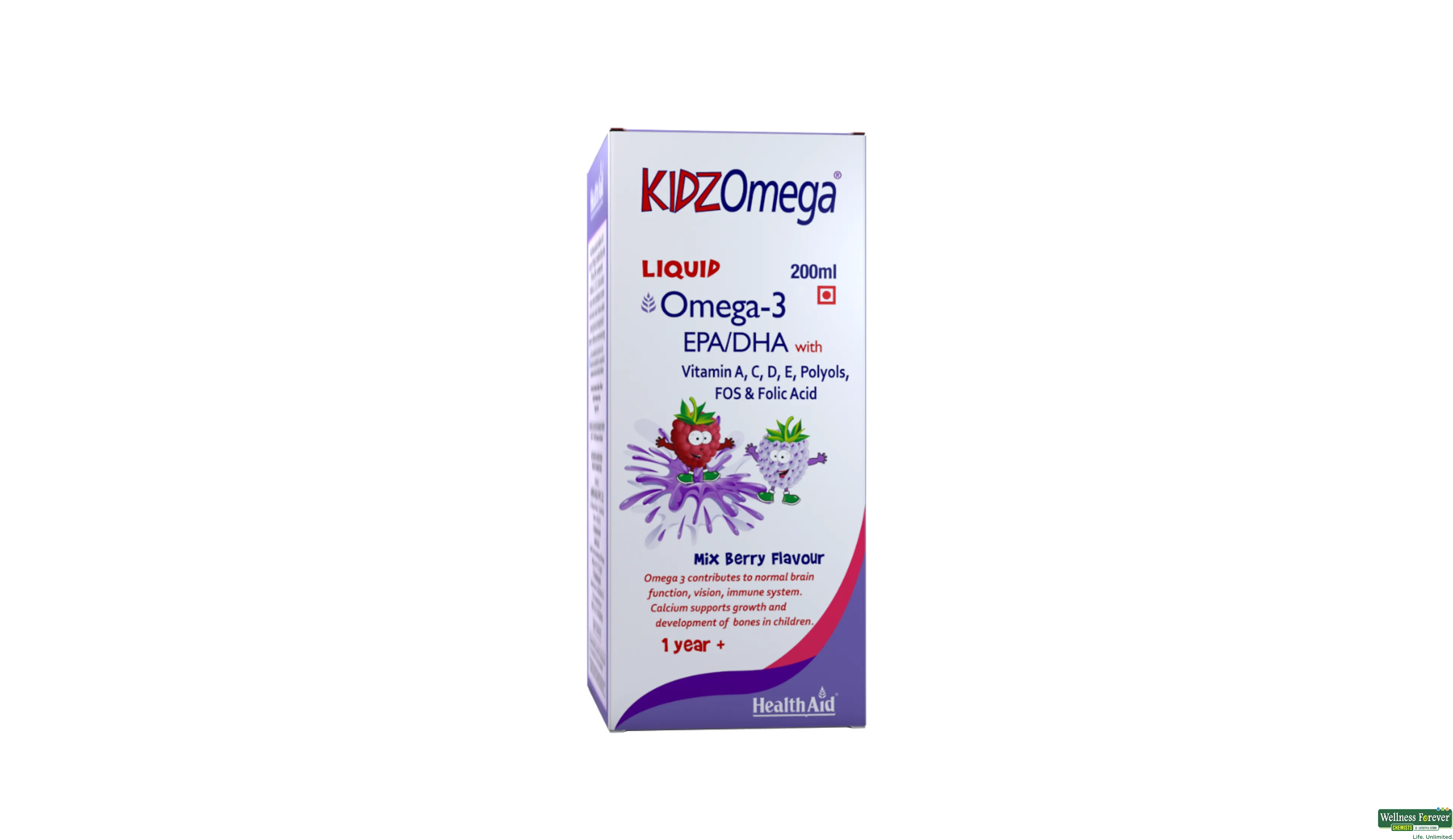 HEALTH AID KIDZOMEGA OMEGA-3 LIQ 200ML- 1, 200ML, 