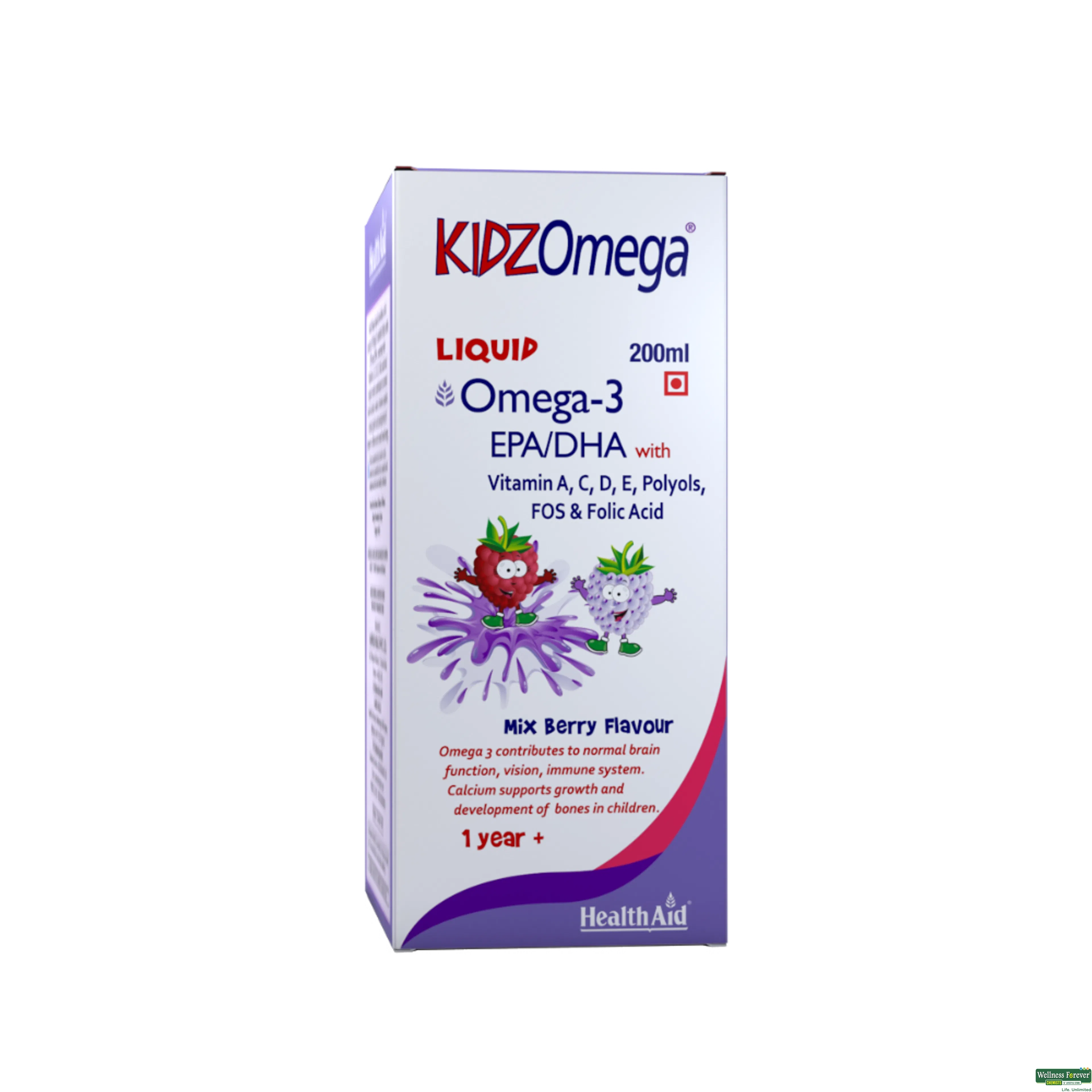 HEALTH AID KIDZOMEGA OMEGA-3 LIQ 200ML-image