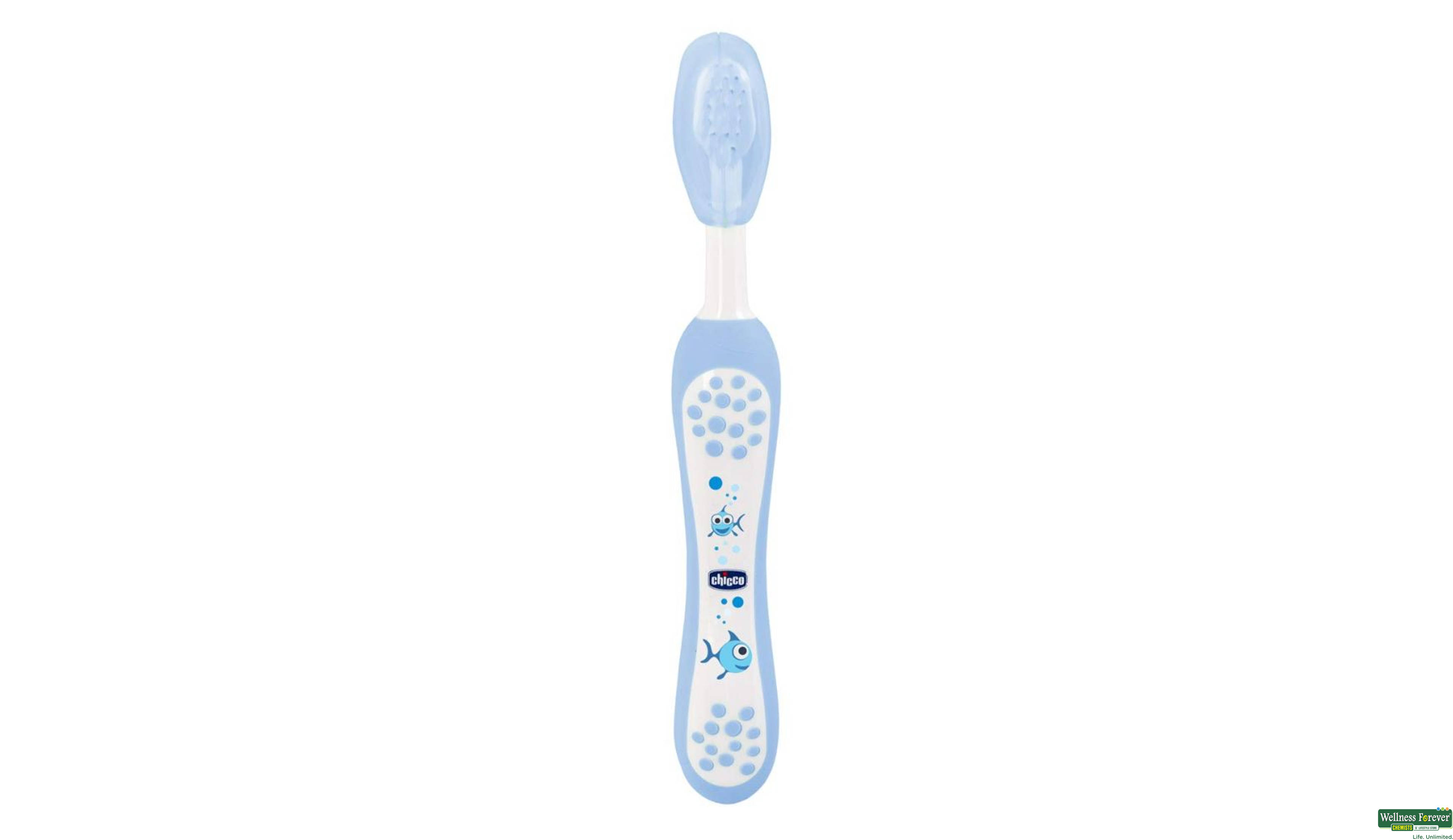 CHICCO T/BRUSH 6M+ LIGHT BLUE 1PC- 2, 1PC, 