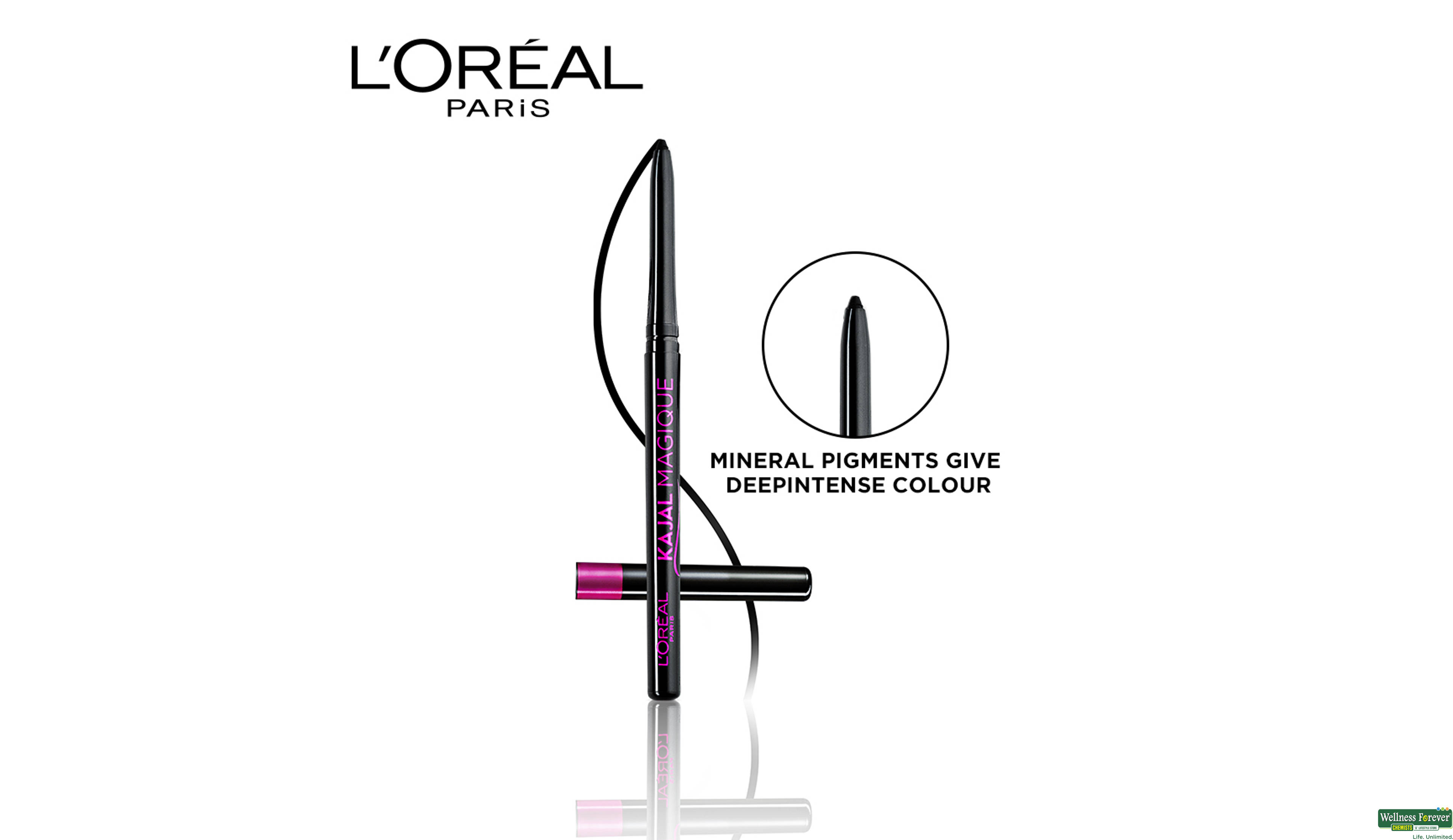 LOREAL KAJAL W/P MAGIQUE BLACK 0.35GM- 4, 0.35GM, 