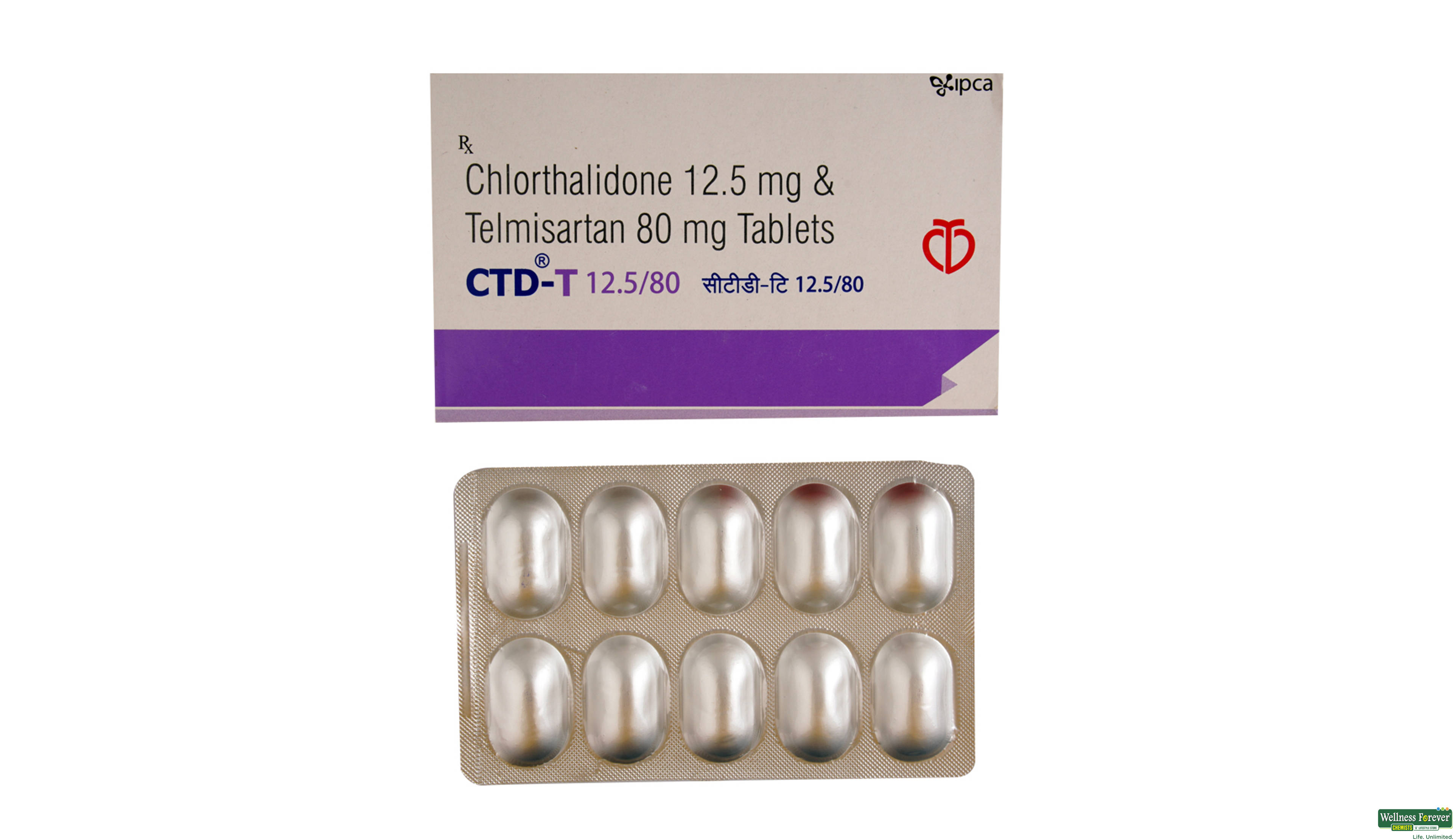 CTD-T 12.5/80MG 10TAB- 1, 10TAB, 