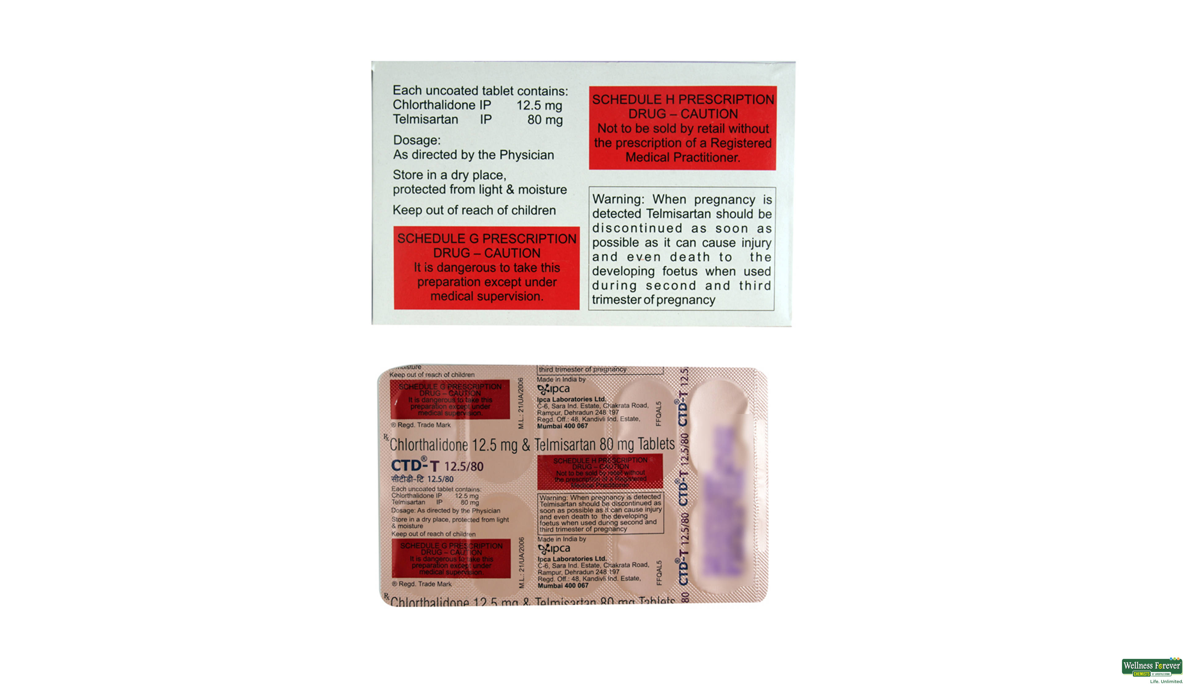 CTD-T 12.5/80MG 10TAB- 2, 10TAB, 