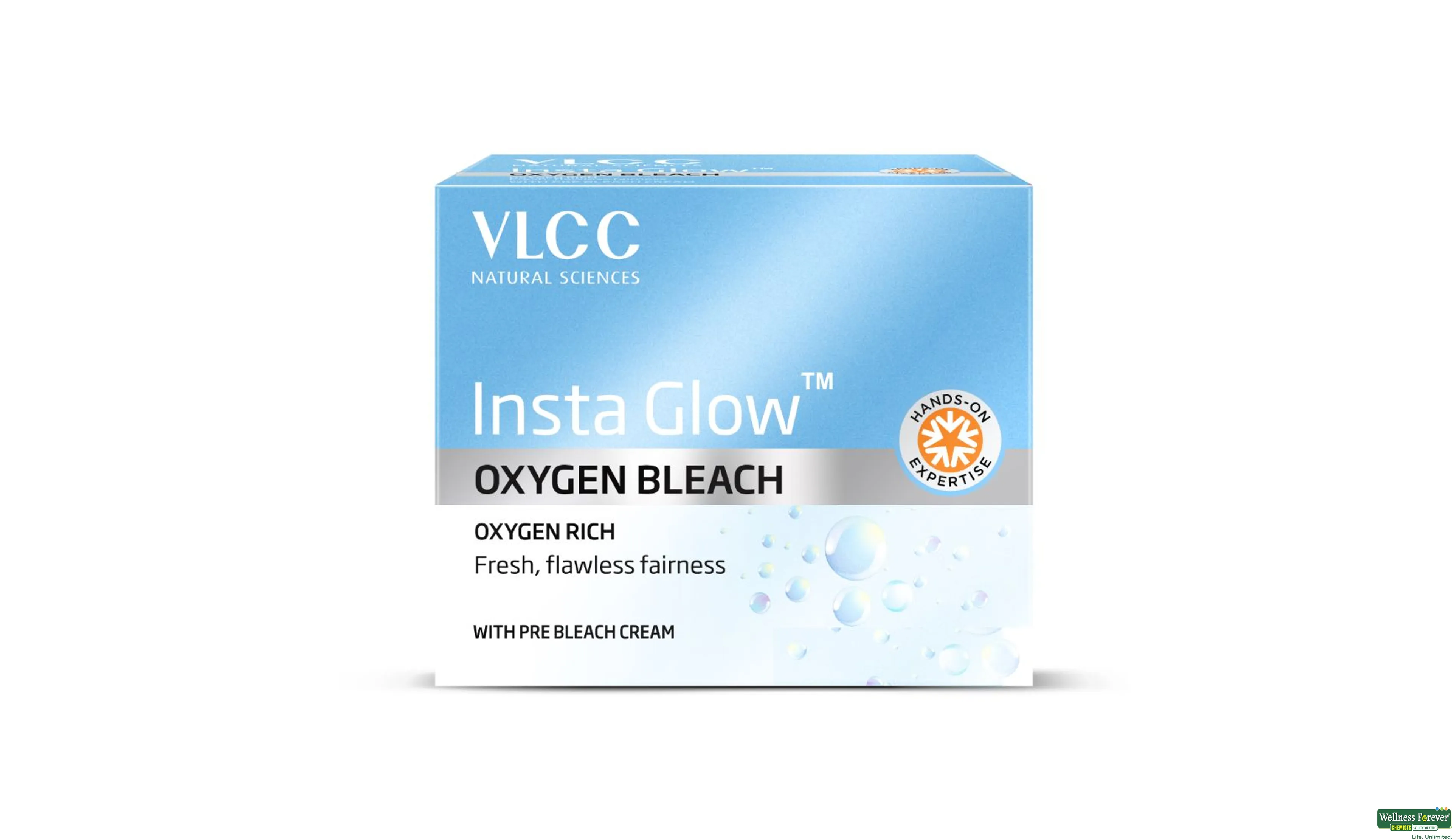 VLCC BLEACH INSTA GLOW QXYGEN 51.4GM- 1, 52GM, null