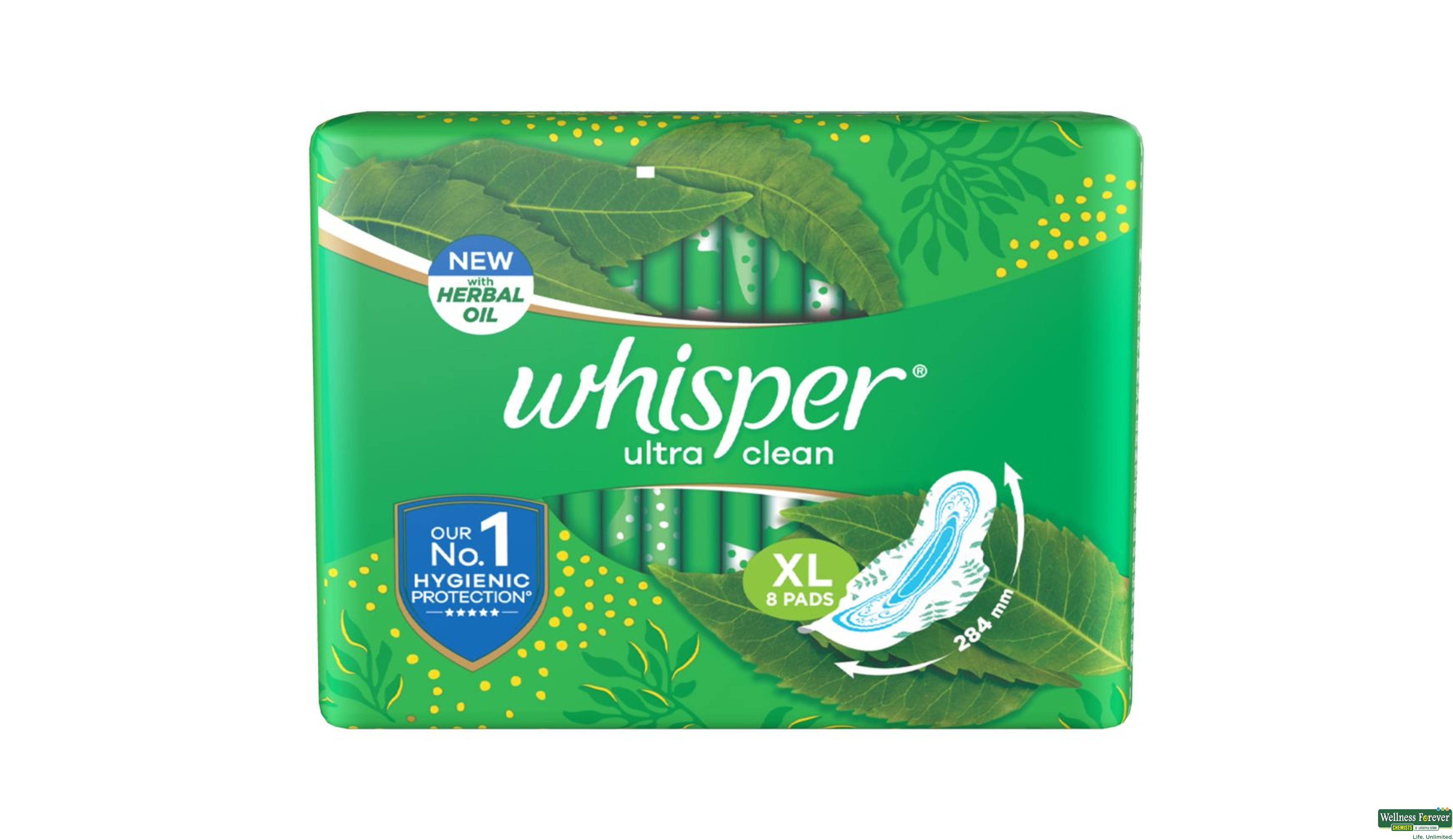 WHISPER SA/PADS ULTRA CLE WINGS XL 8PC- 1, 8PC, 