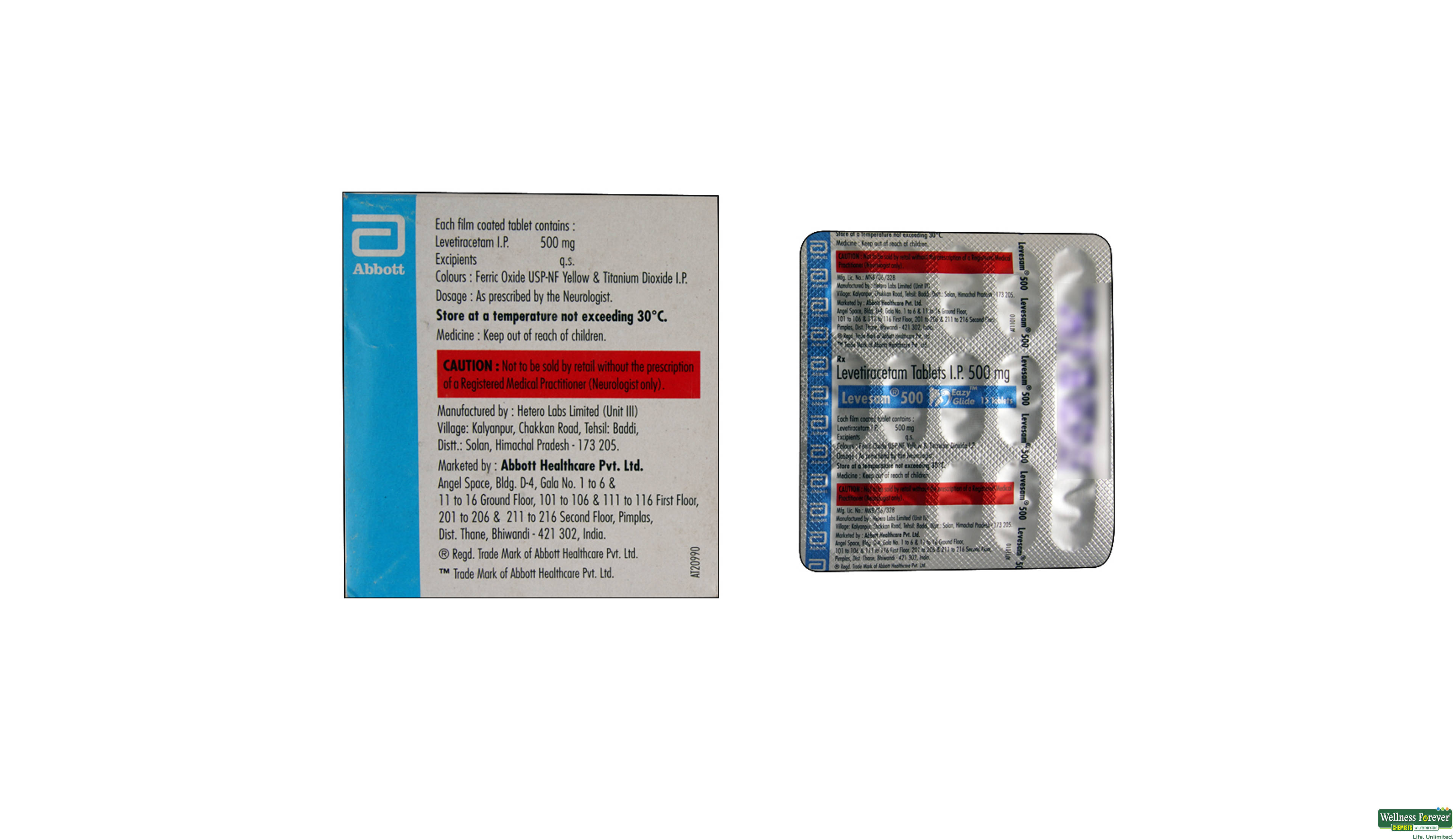 LEVESAM 500MG 15TAB- 2, 15TAB, 