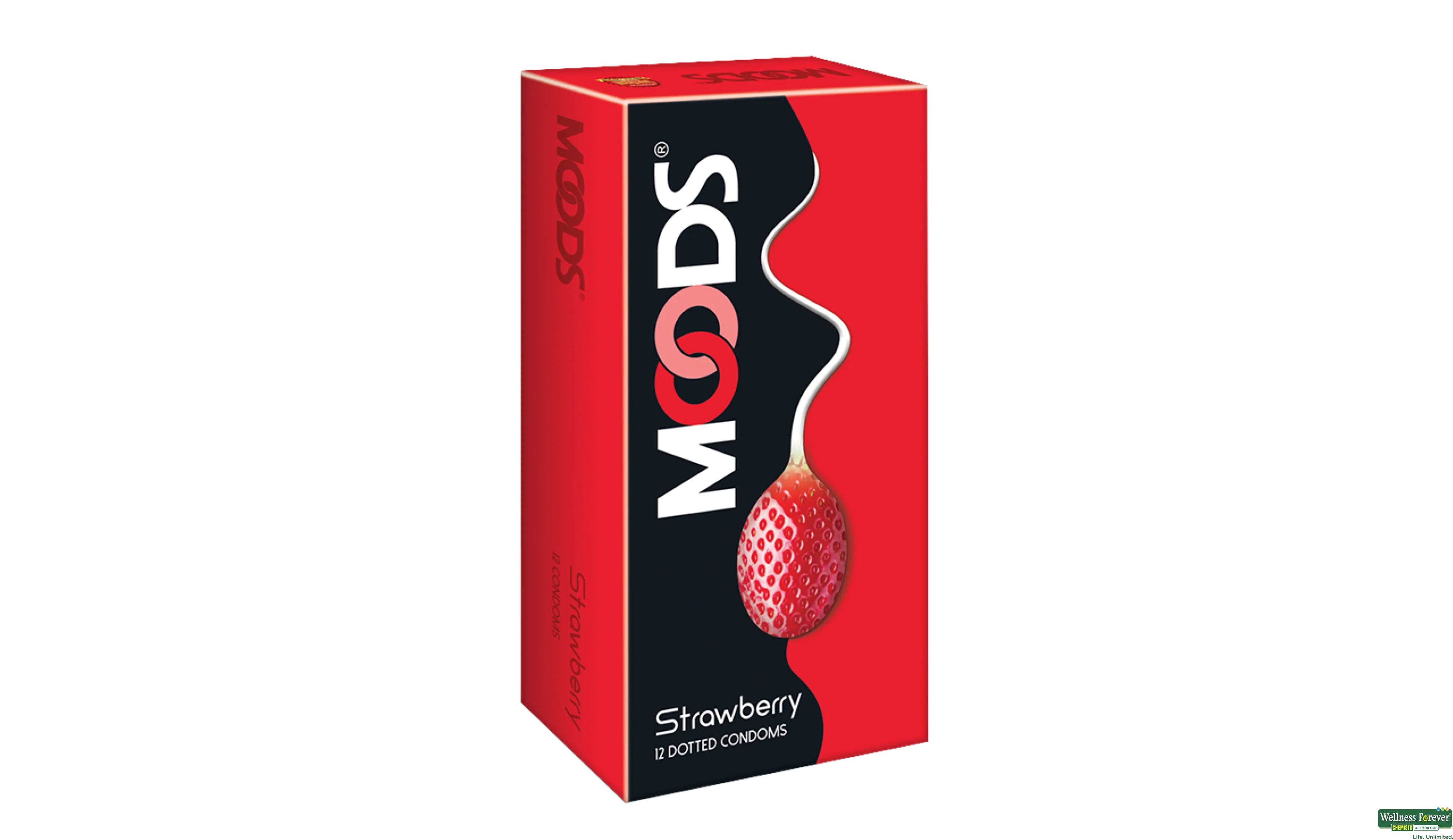 MOODS CONDOM PANACHE STRAWBERRY 12PC- 1, 12PC, 