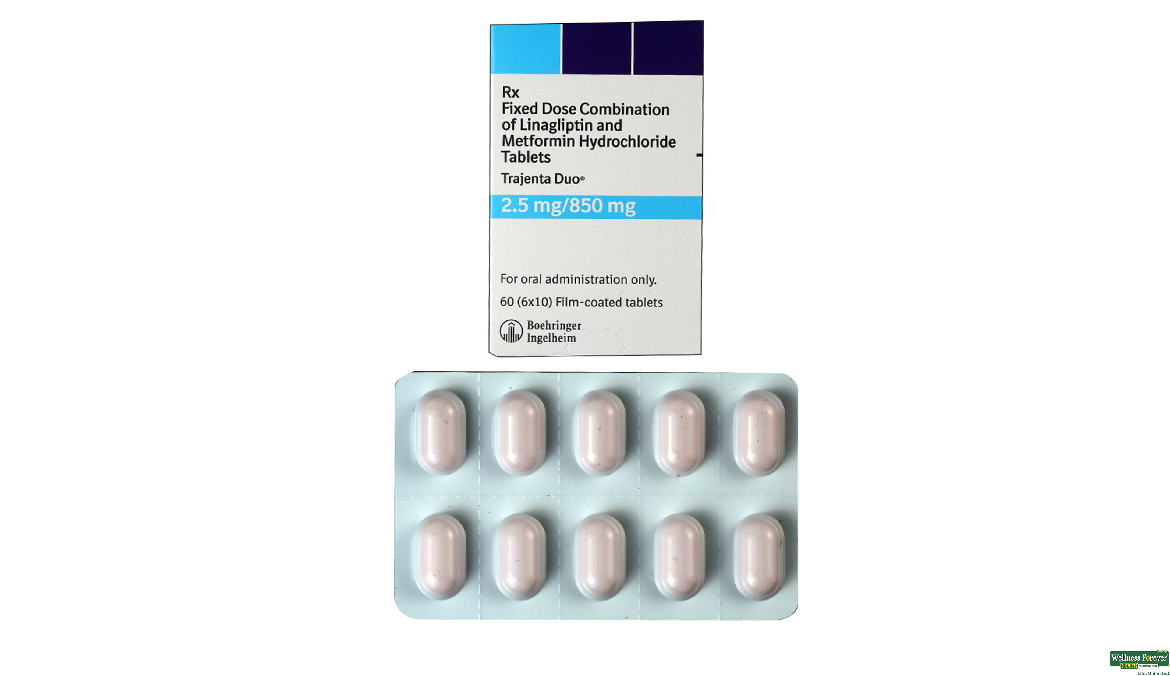 TRAJENTA-DUO 2.5/850MG 10TAB- 1, 10TAB, 