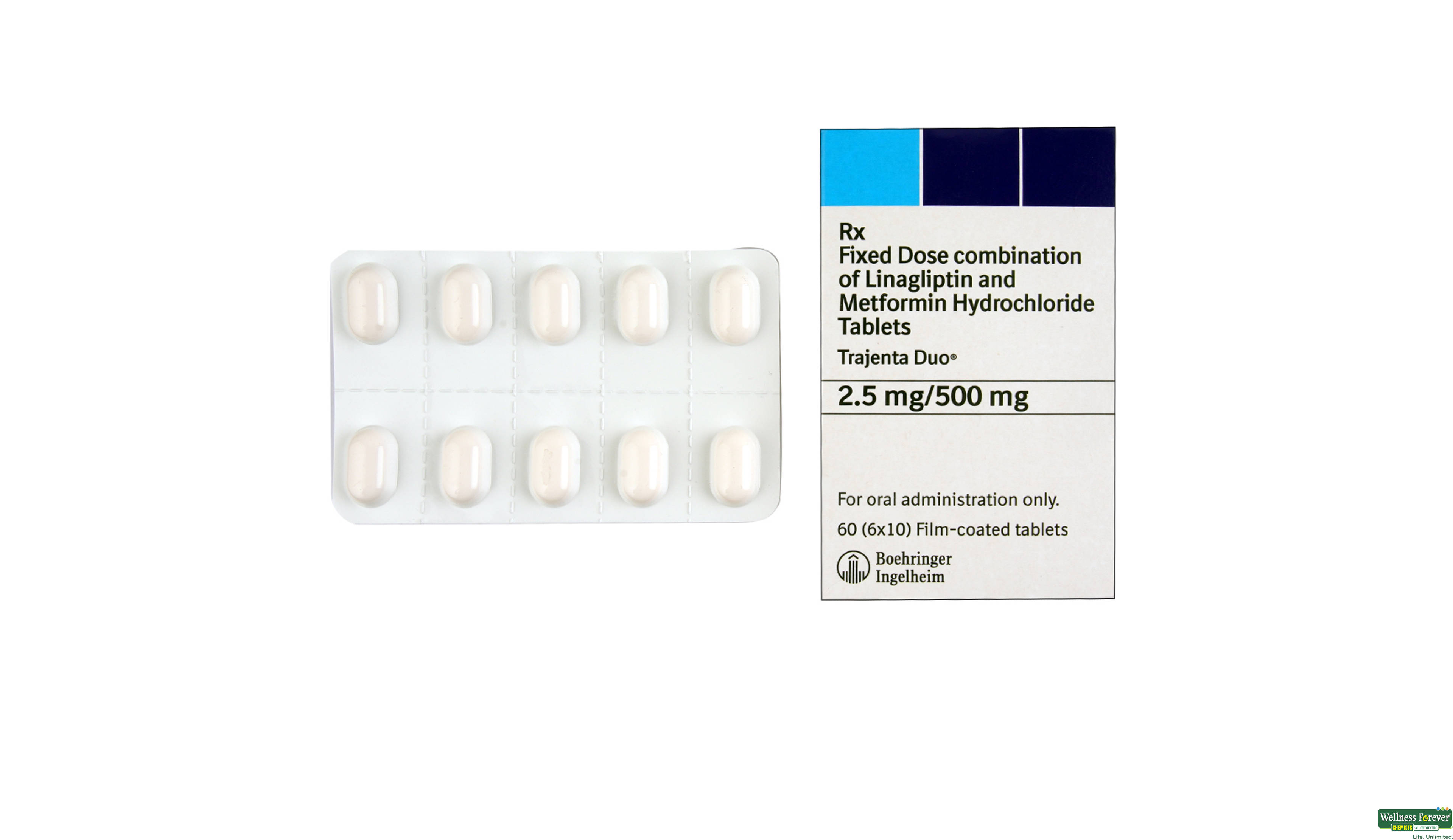 TRAJENTA-DUO 2.5/500MG 10TAB- 1, 10TAB, 