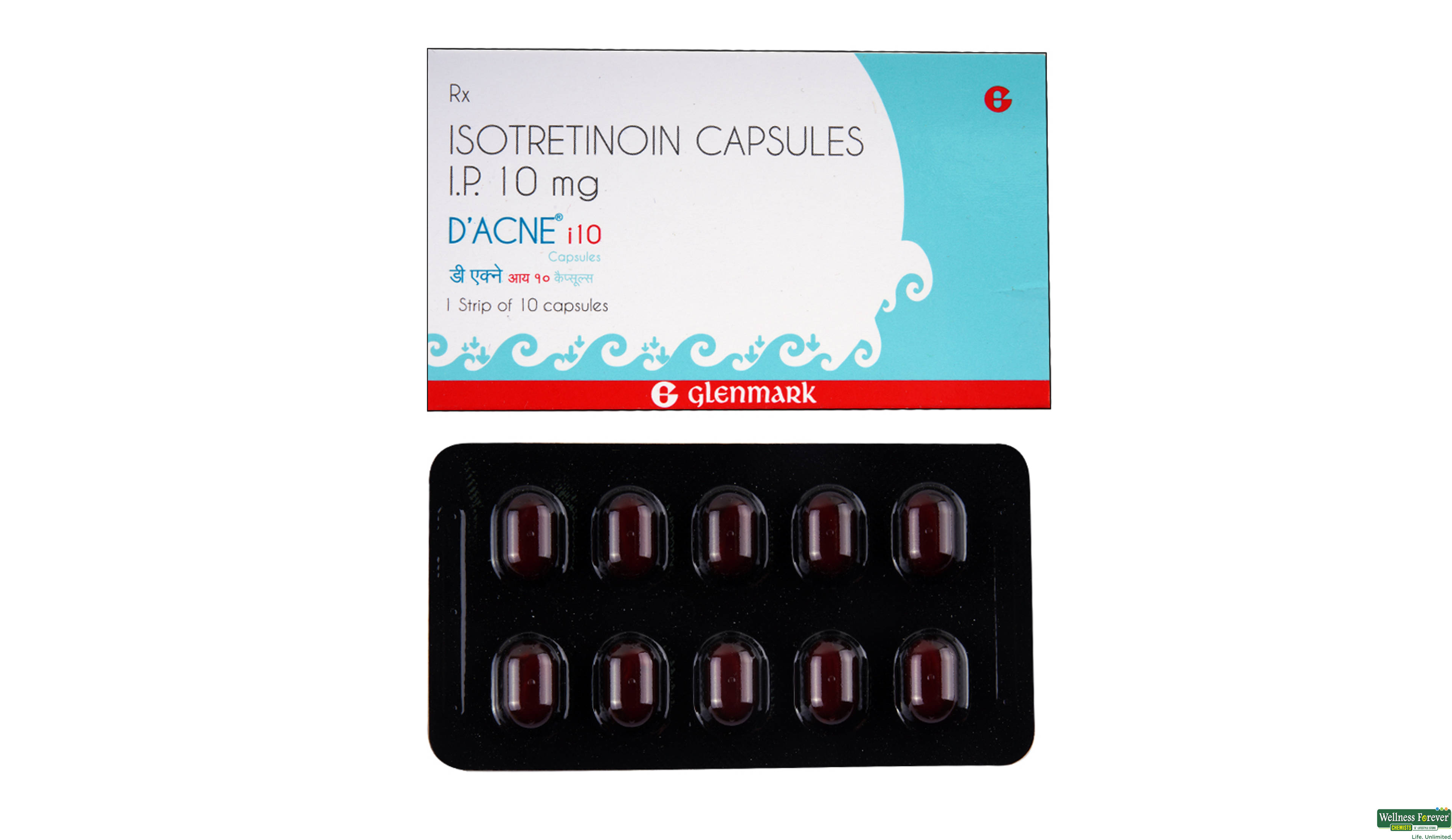 D-ACNE-I 10MG 10CAP- 1, 10CAP, 